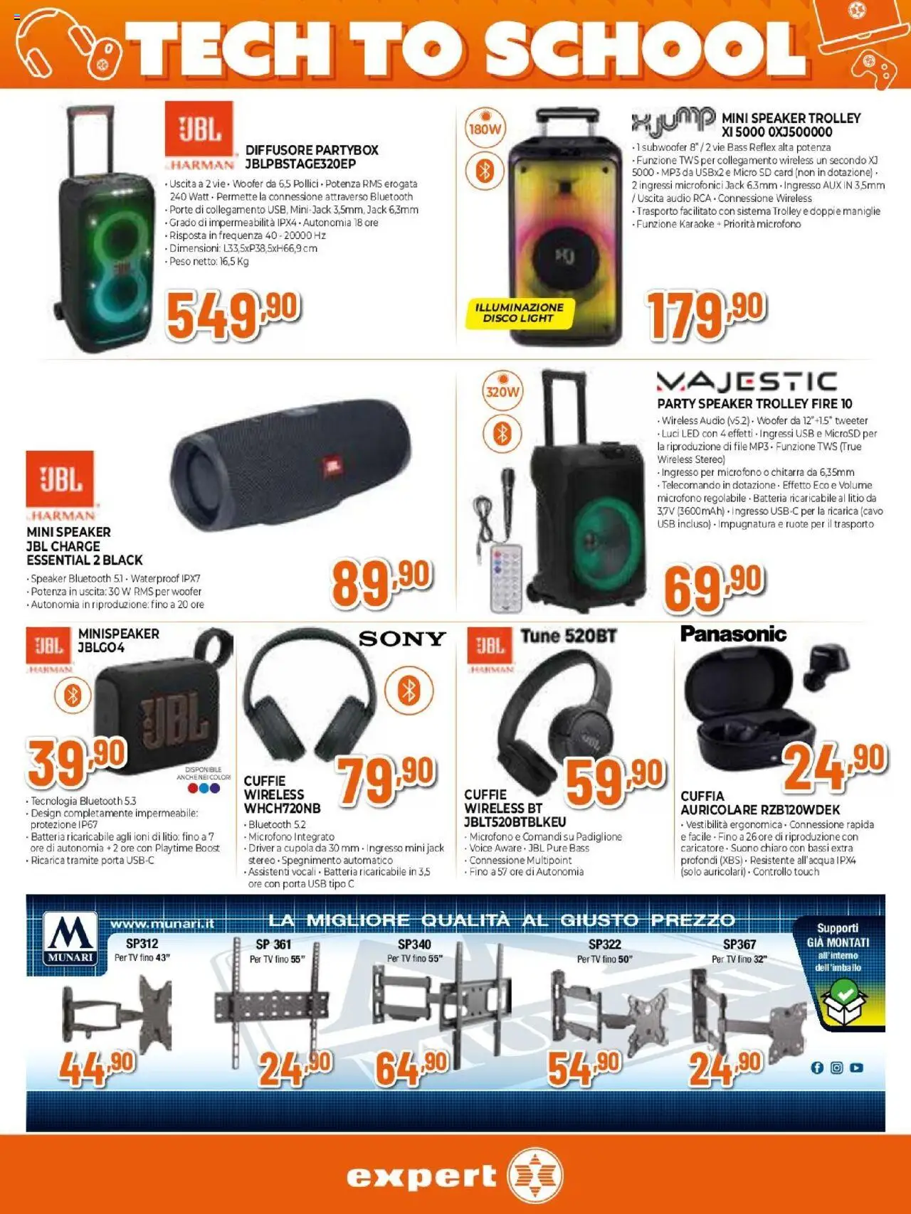 Volantino Expert del 14.08.2025 | Pagina: 19 | Prodotti: MP3, Cuffie, Disco, Speaker