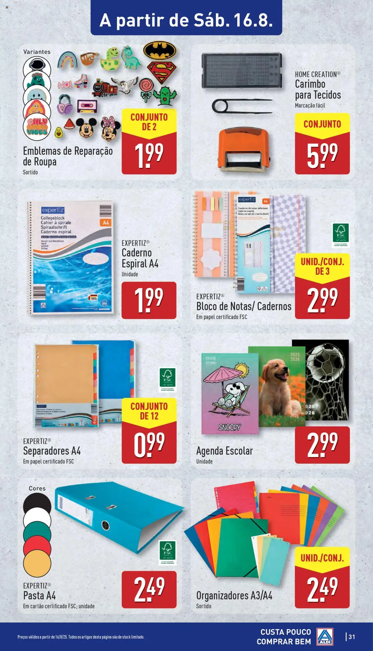 Aldi folheto │ válido de 11.08.2025 | Página: 31 | Produtos: Caderno