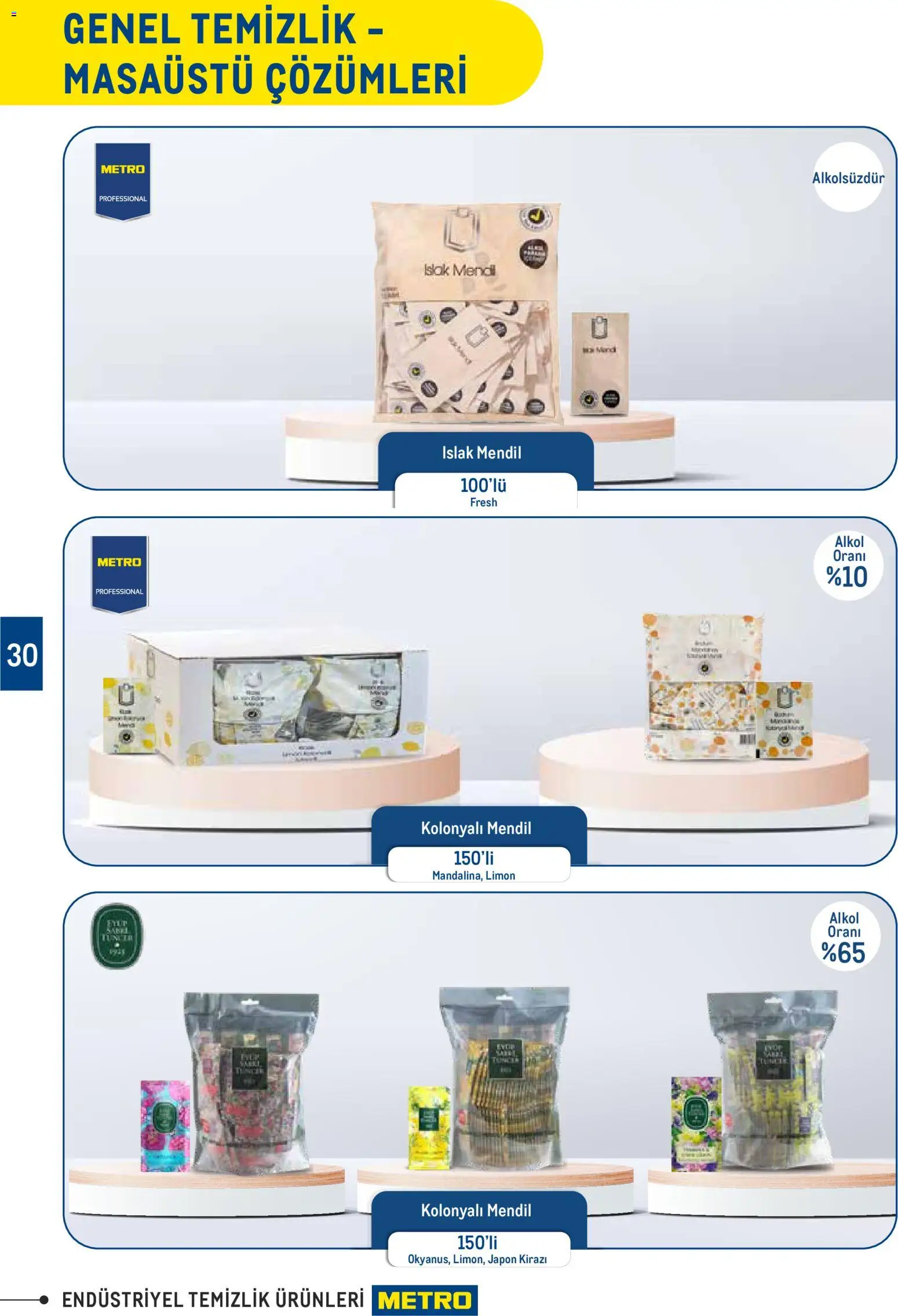 Metro - Endüstriyel Temizlik Ürünleri - 30.12.2025 tarihinden itibaren geçerlidir | Sayfa: 30 | Ürünler: Mendil, Limon
