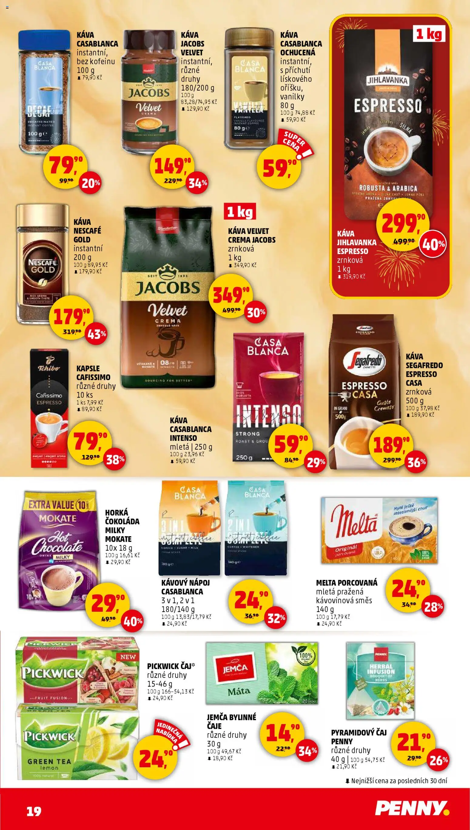 Penny Market leták - Čtvrtečník od 27.12.2025 | Strana: 19 | Produkty: Čaj, Čaje, Jacobs, Velvet