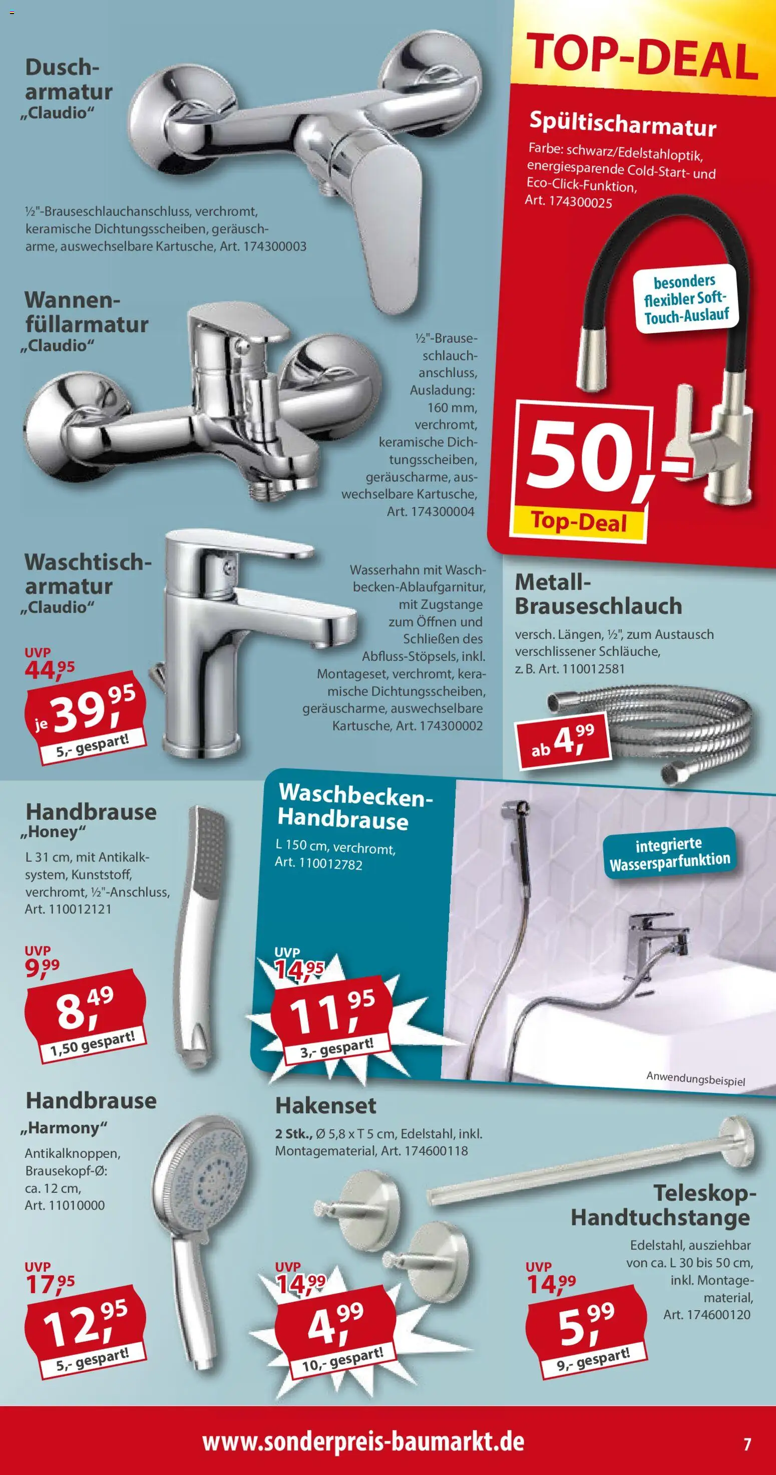 Sonderpreis Baumarkt Prospekt 	 – gültig ab 01.11.2025 | Seite: 7 | Produkte: Waschbecken, Armatur, Waschtisch