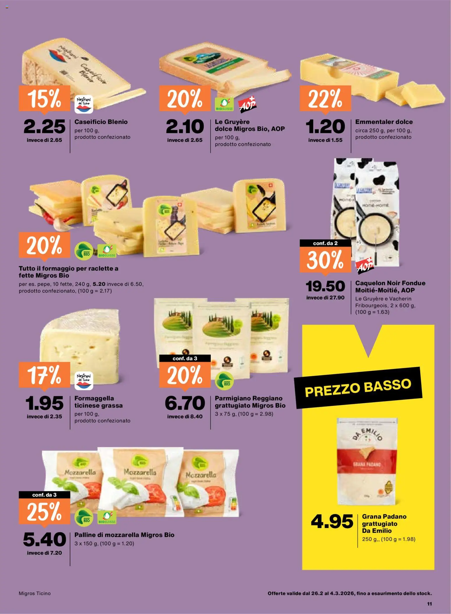 Migros Aktionen IT – gültig ab 26.02.2026 | Seite: 11 | Produkte: Raclette, Fondue