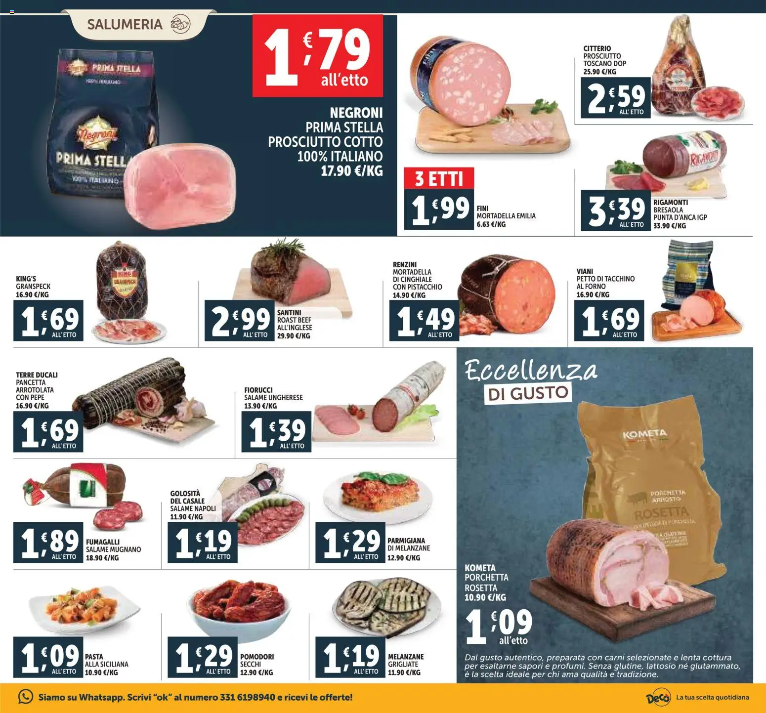 Volantino Decò del 20.11.2025 | Pagina: 3 | Prodotti: Pepe, Prosciutto, Pomodori, Melanzane