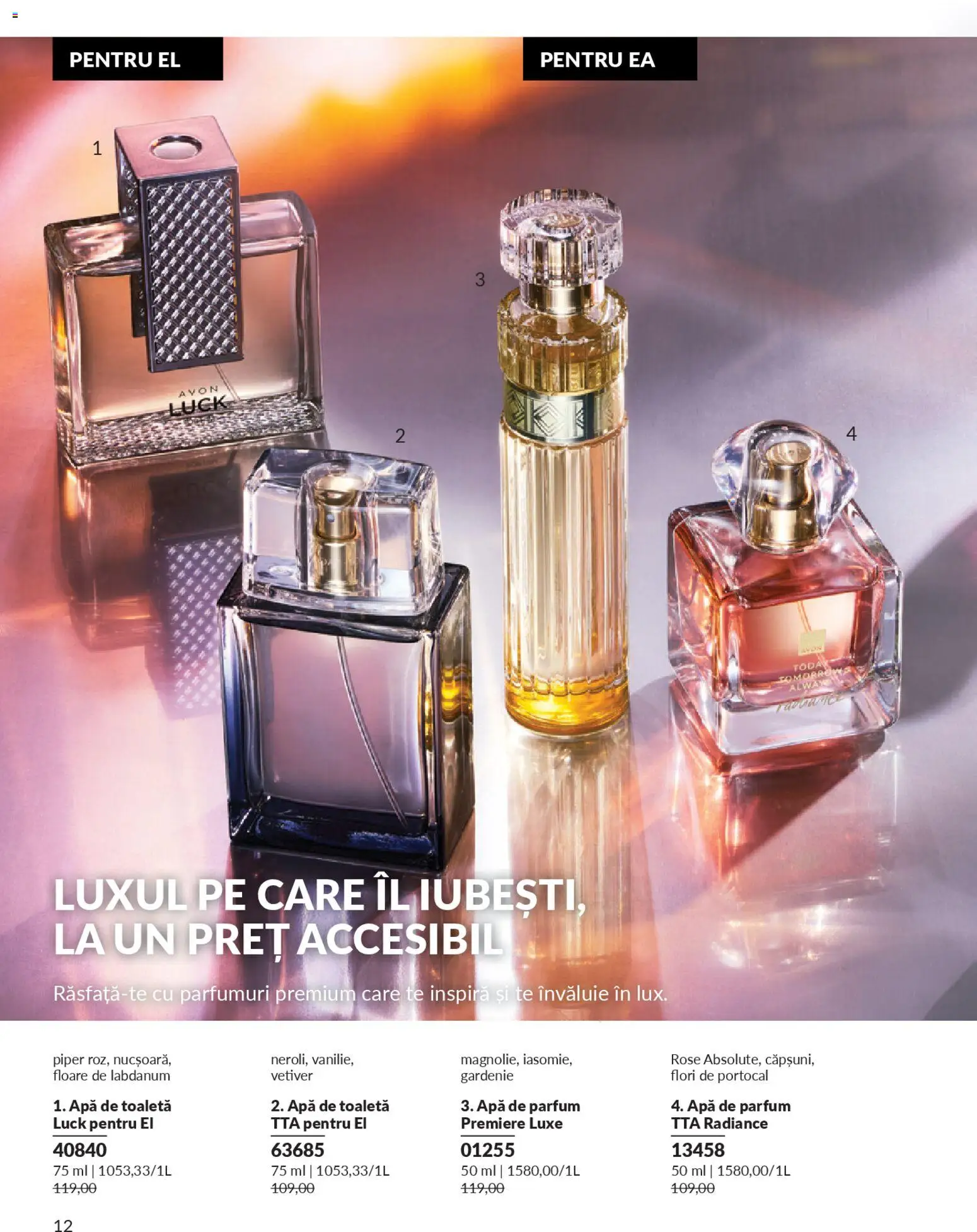 Noul catalog Avon – valabil de la 01.01.2026 | Pagină: 14 | Produse: Apă de parfum, Apă de toaletă, Apă, Piper