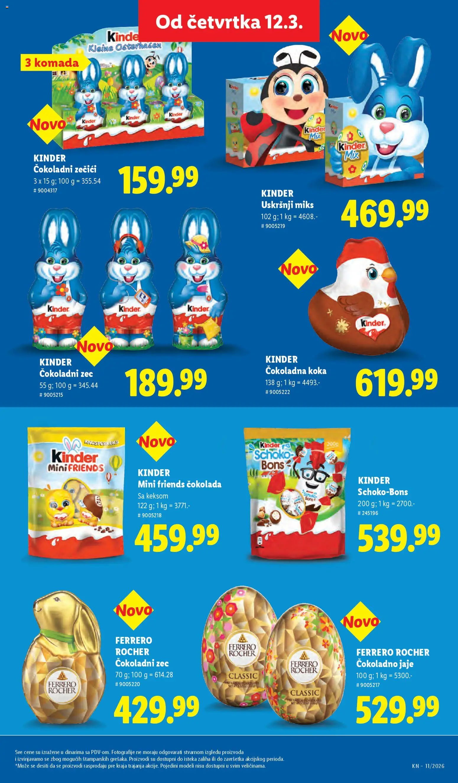 Lidl katalog - važi od 12.03.2026 | Strana: 51 | Proizvode: Čokolada, Ferrero