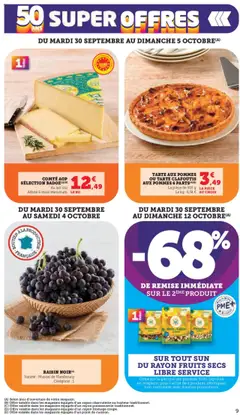 Hyper U - Prévisualisation de Hyper U catalogue valide à partir de 30.09.2025 | Page: 9 | Produits: Poissonnerie, Lait, Pommes, Tarte aux pommes