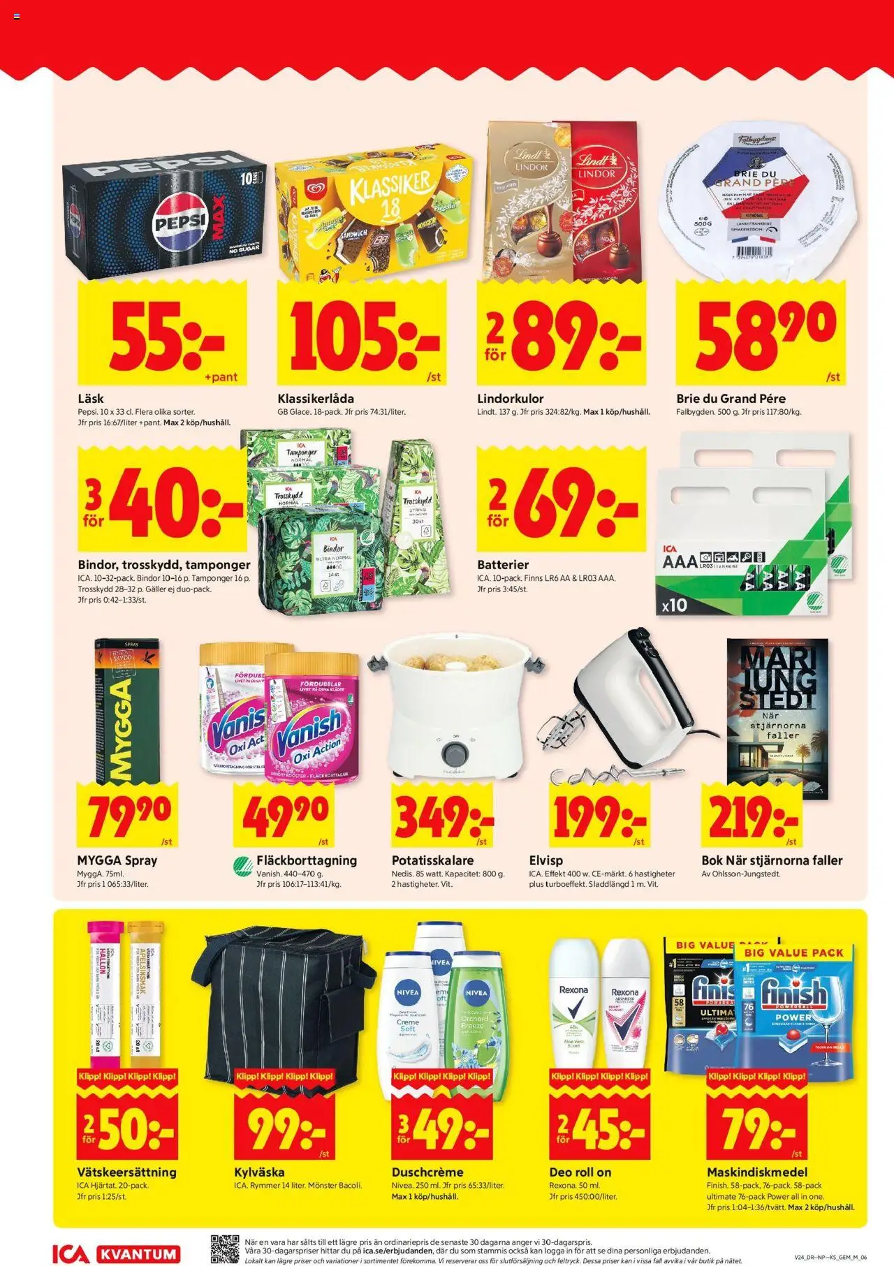 ICA Kvantum reklamblad aktuell från 09.06.2025 | Sida: 8 | Produkter: Trosskydd, Fläckborttagning, Hallon, Kylväska