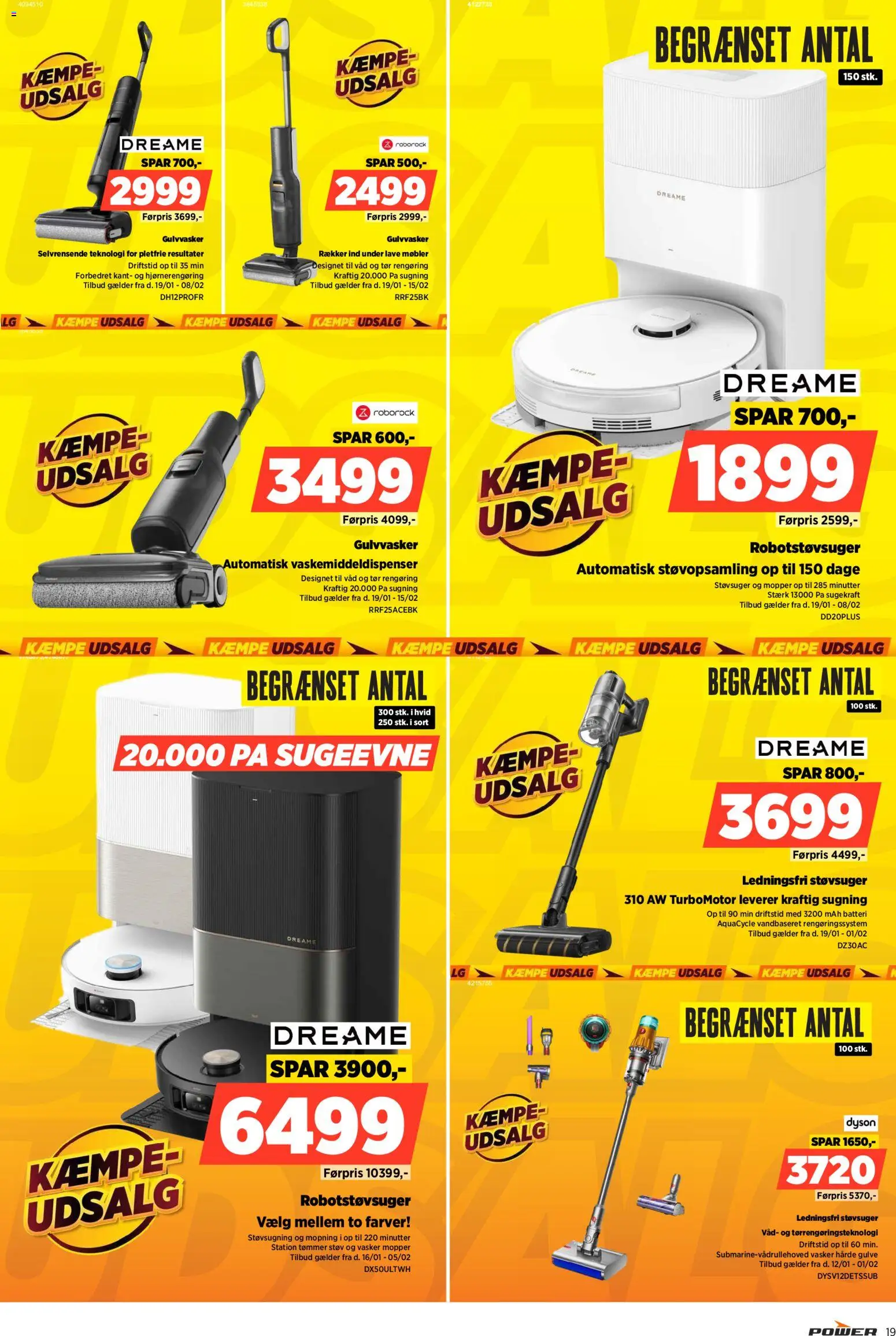 Power tilbudsavis – gyldig fra 16.01.2026 | Side: 19 | Produkter: Robotstøvsuger, Støvsuger, Batteri