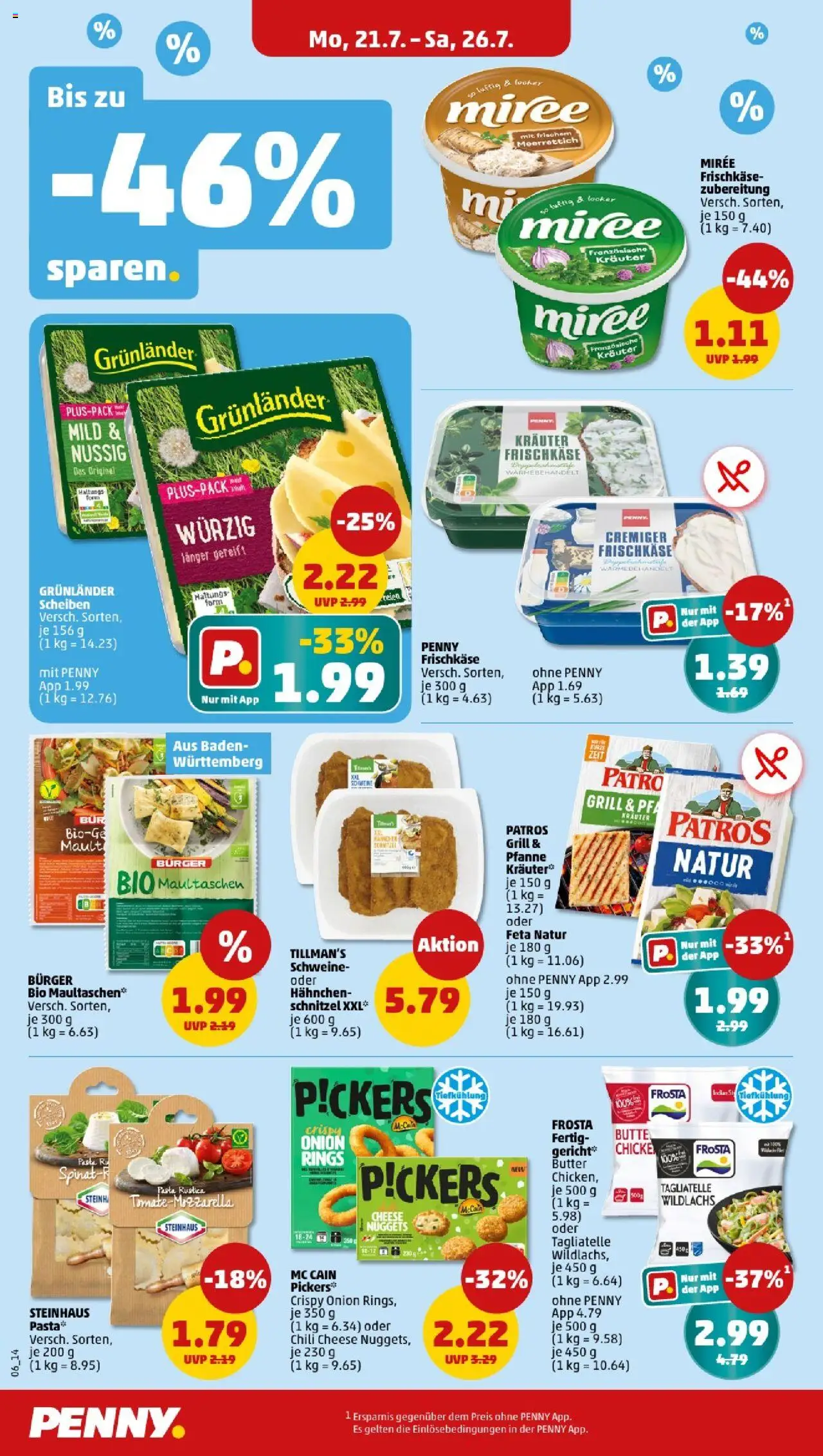 Penny - Baden-Württemberg - gültig ab dem 21.07.2025 | Seite: 6 | Produkte: Patros, Frosta, Chili, Pasta