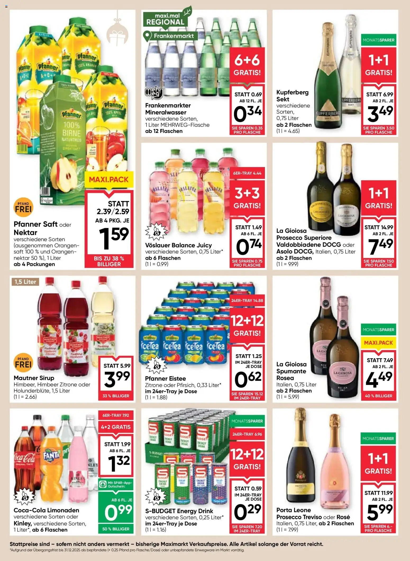 Maximarkt Haid, Linz gültig ab 11.12.2025 | Seite: 14 | Produkte: Zitrone, Birne, Saft, Orangen