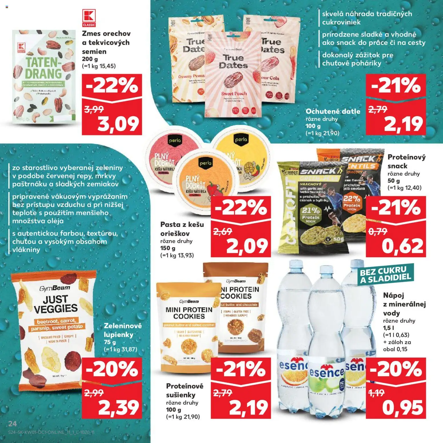 Kaufland SK akciós ujság - amely érvényes a következő dátumtól: 03.01.2026 | Oldal: 24 | Termékek: Protein, Cola, Vegán