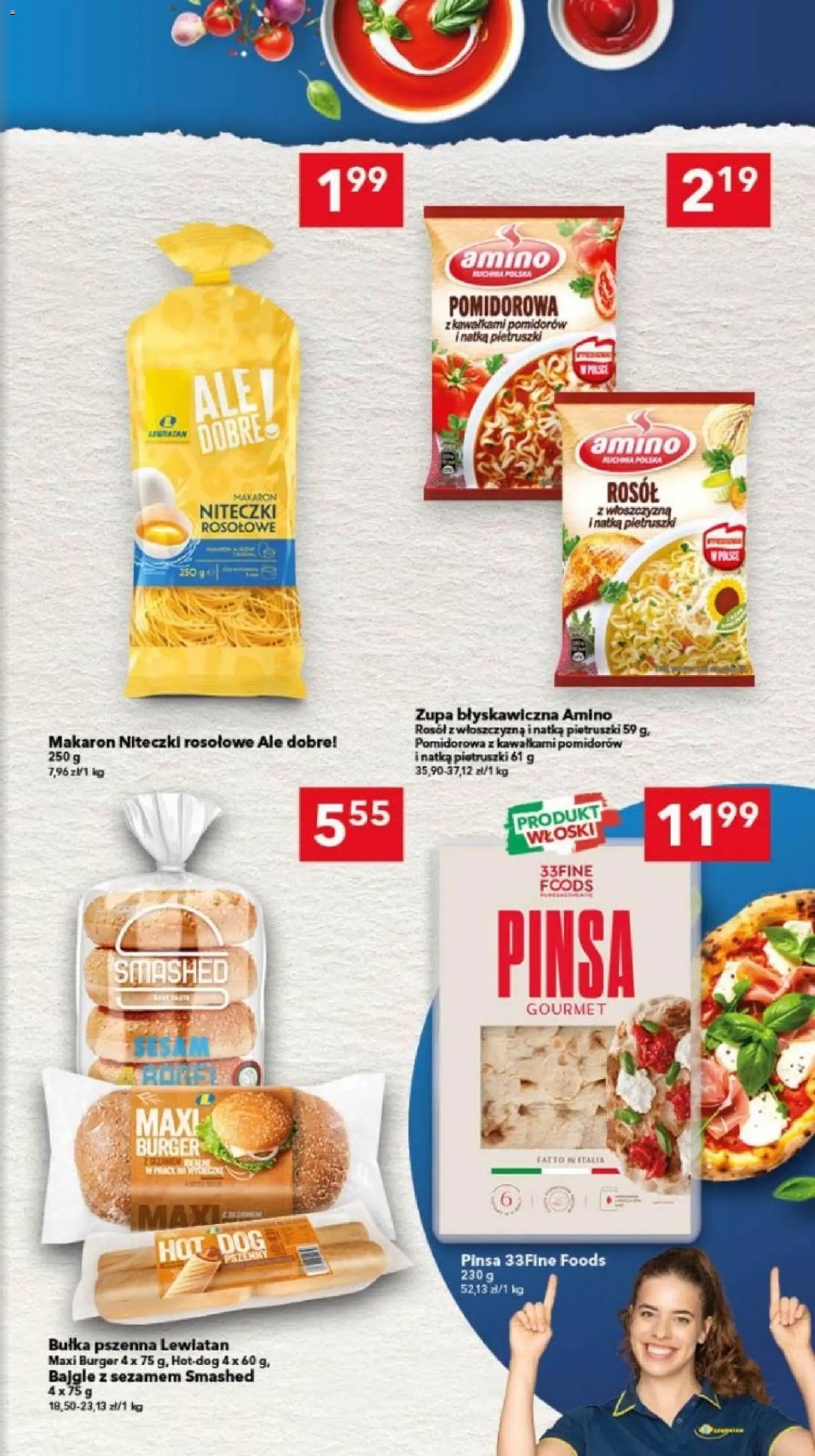 Lewiatan gazetka - Szczecin od 12.02.2026 | Strona: 7 | Produkty: Bułka, Pinsa, Makaron, Bułka pszenna