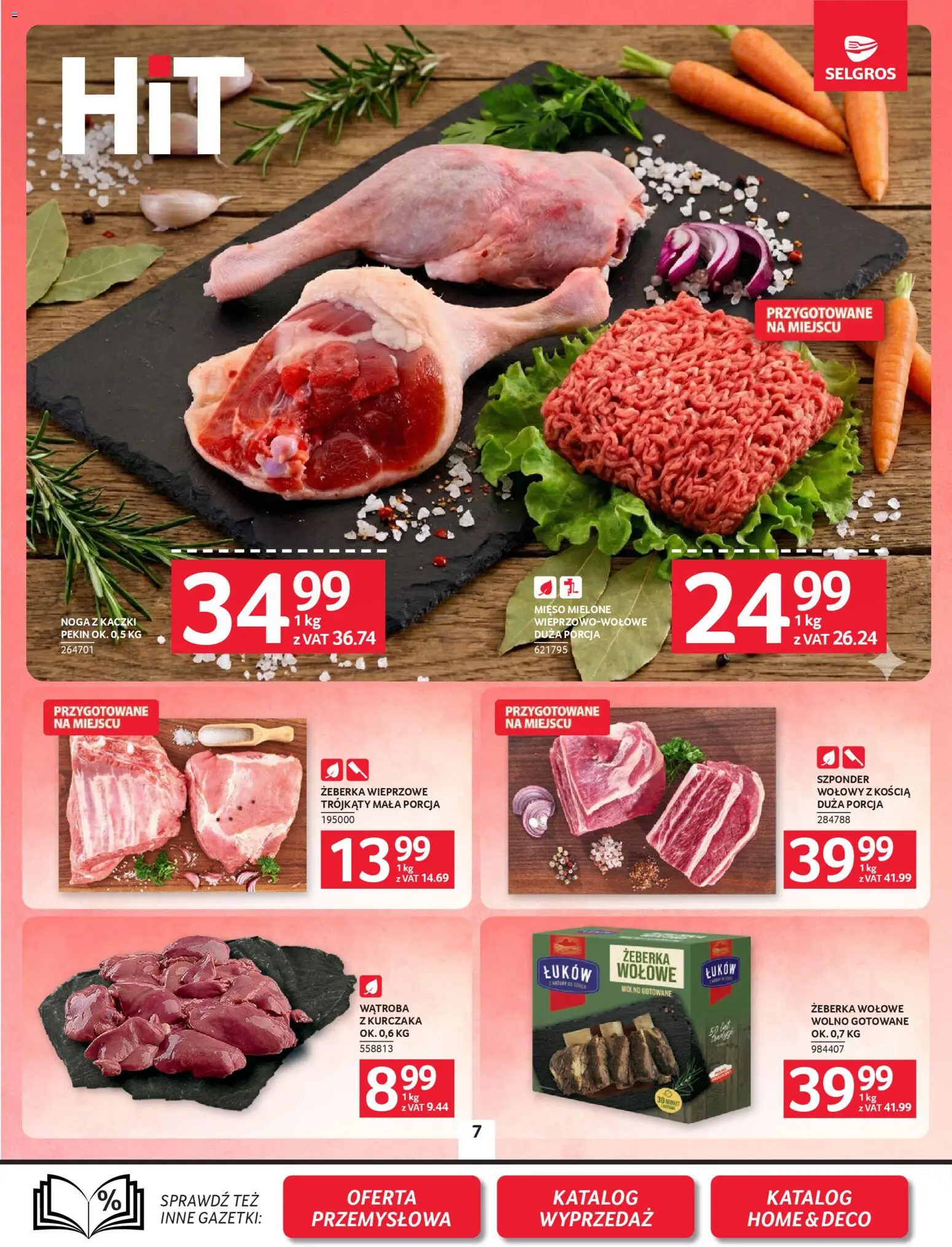 Selgros cash&carry Gazetka od 08.01.2026 | Strona: 7 | Produkty: Mięso, Wolno gotowane, Mięso mielone, Noga z kaczki