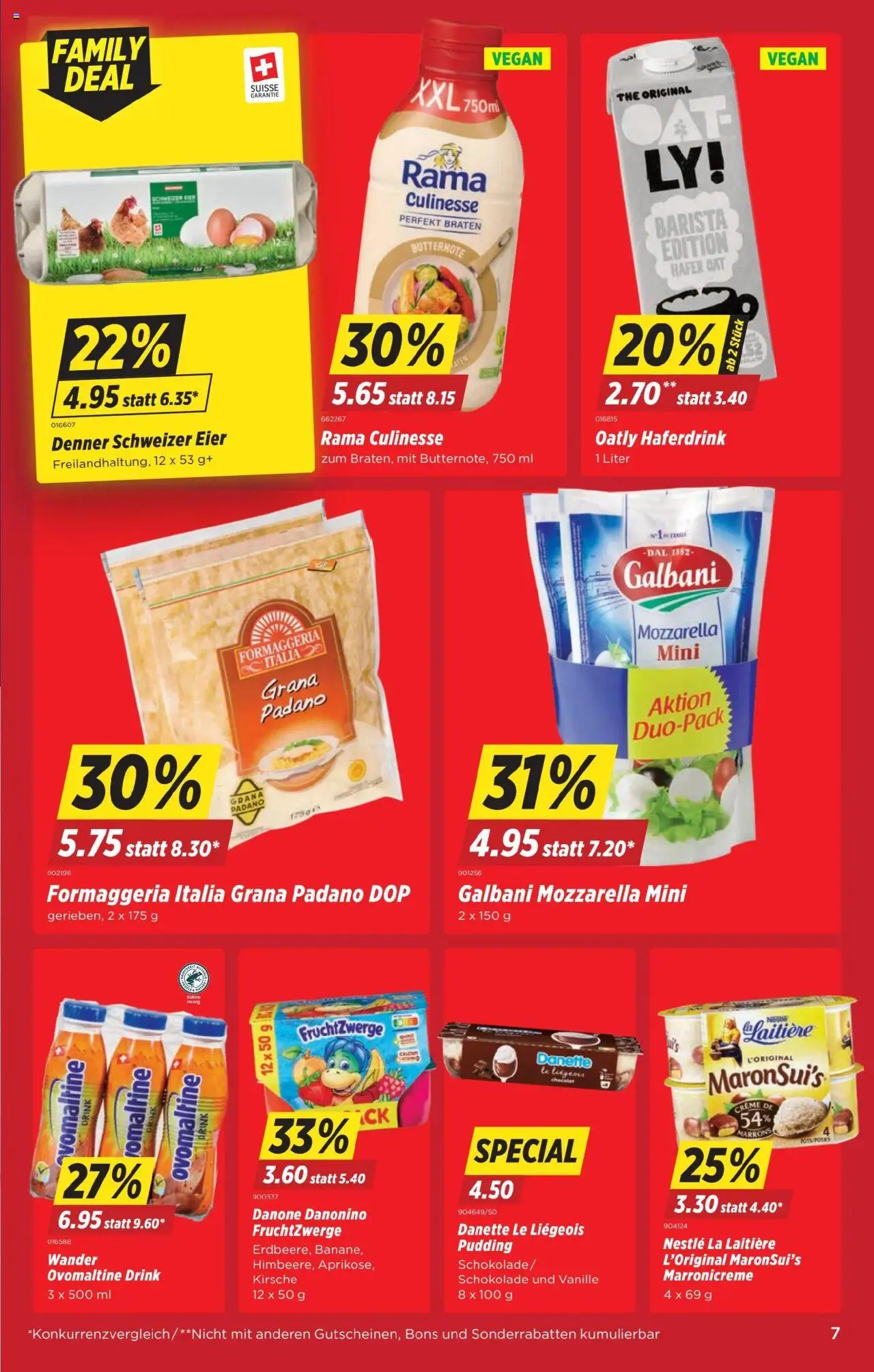 Denner Aktionen – gültig ab 07.10.2025 | Seite: 7 | Produkte: Pudding, Eier, Schokolade, Creme