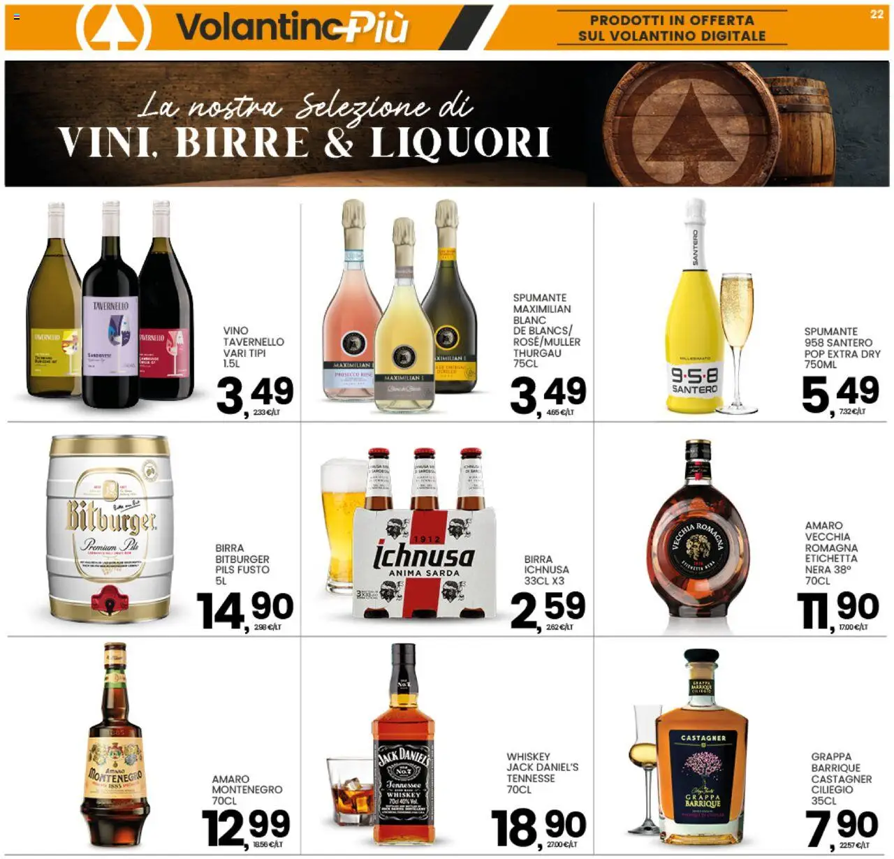 Volantino Interspar del 13.10.2025 | Pagina: 22 | Prodotti: Vino, Spumante, Grappa, Amaro