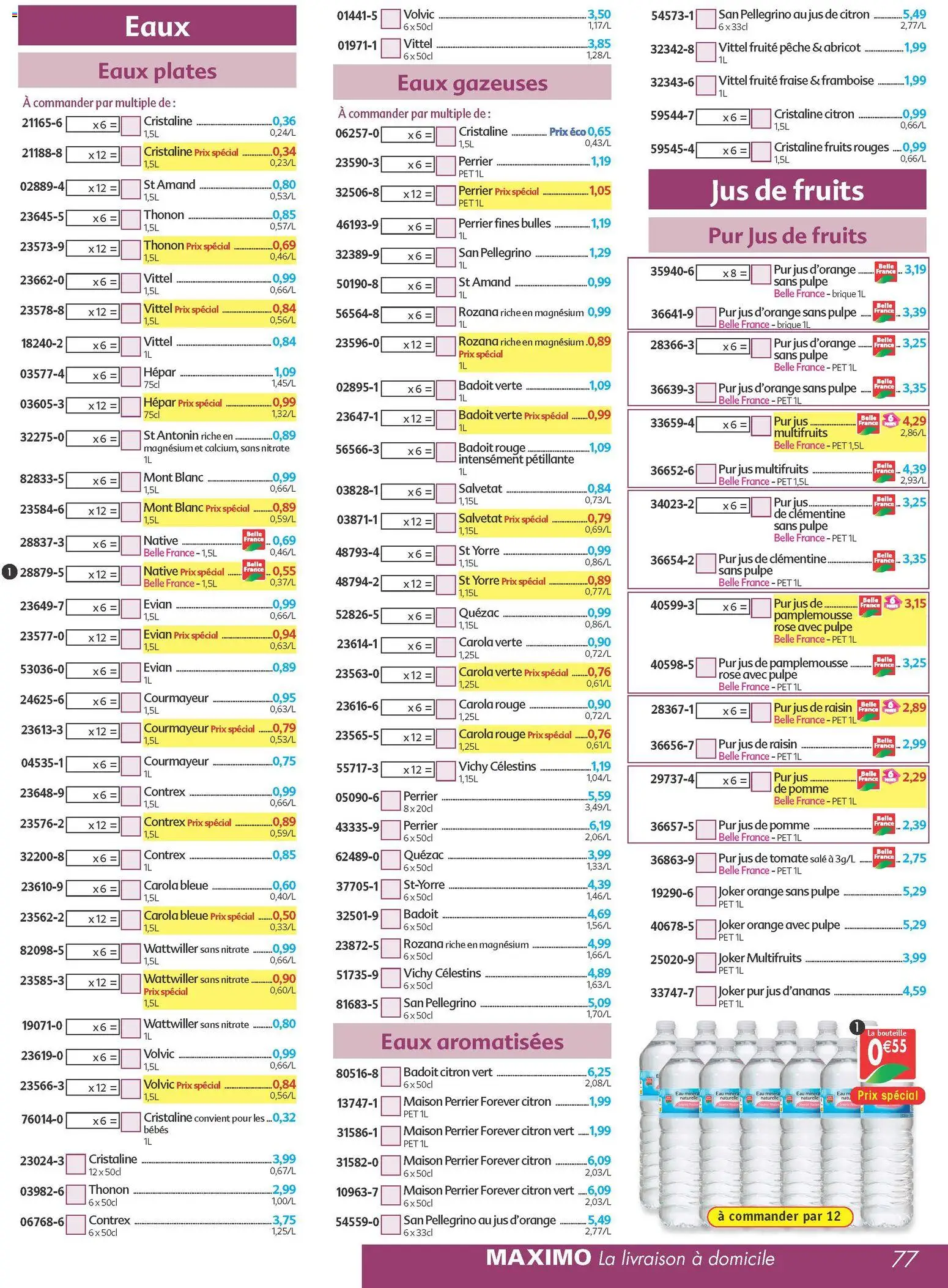 {H1} | Page: 77 | Produits: Clémentine, Fraise, Salvetat, Jus
