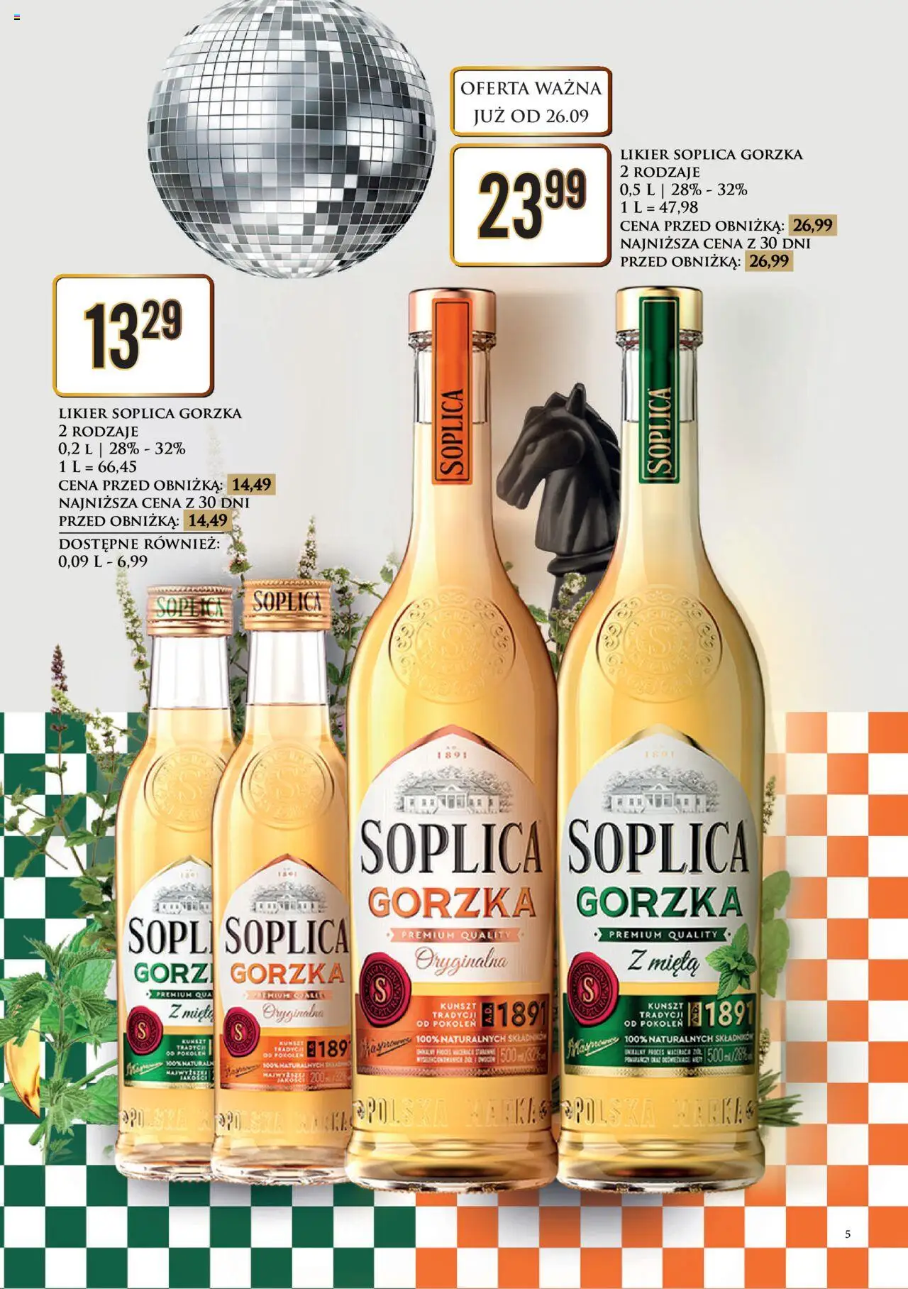 Dino Gazetka alkoholowa od 26.09.2025 | Strona: 5 | Produkty: Mięta