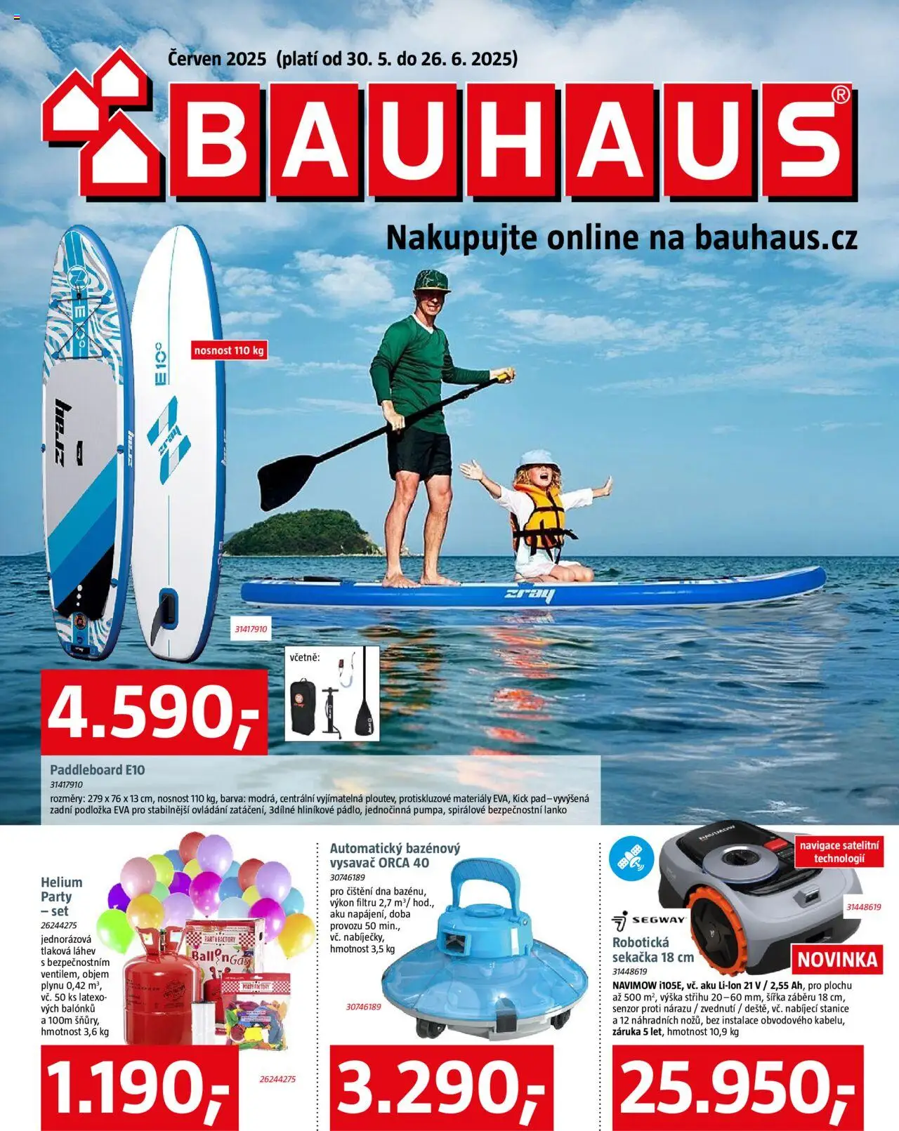 Bauhaus leták od 31.05.2025 | Strana: 1 | Produkty: Mobilní klimatizace, Klimatizace, Křeslo, Malibu