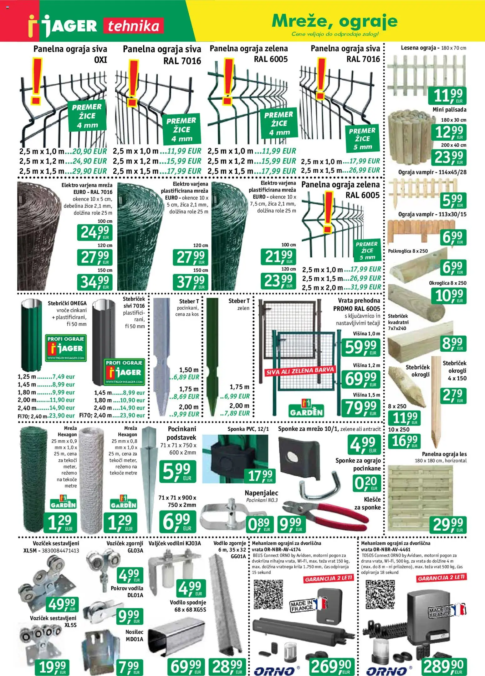 Novi Jager katalog ponudbe – veljaven od 22.04.2026 | Stran: 4 | Izdelki: Teza, Kos, Barva, Voziček