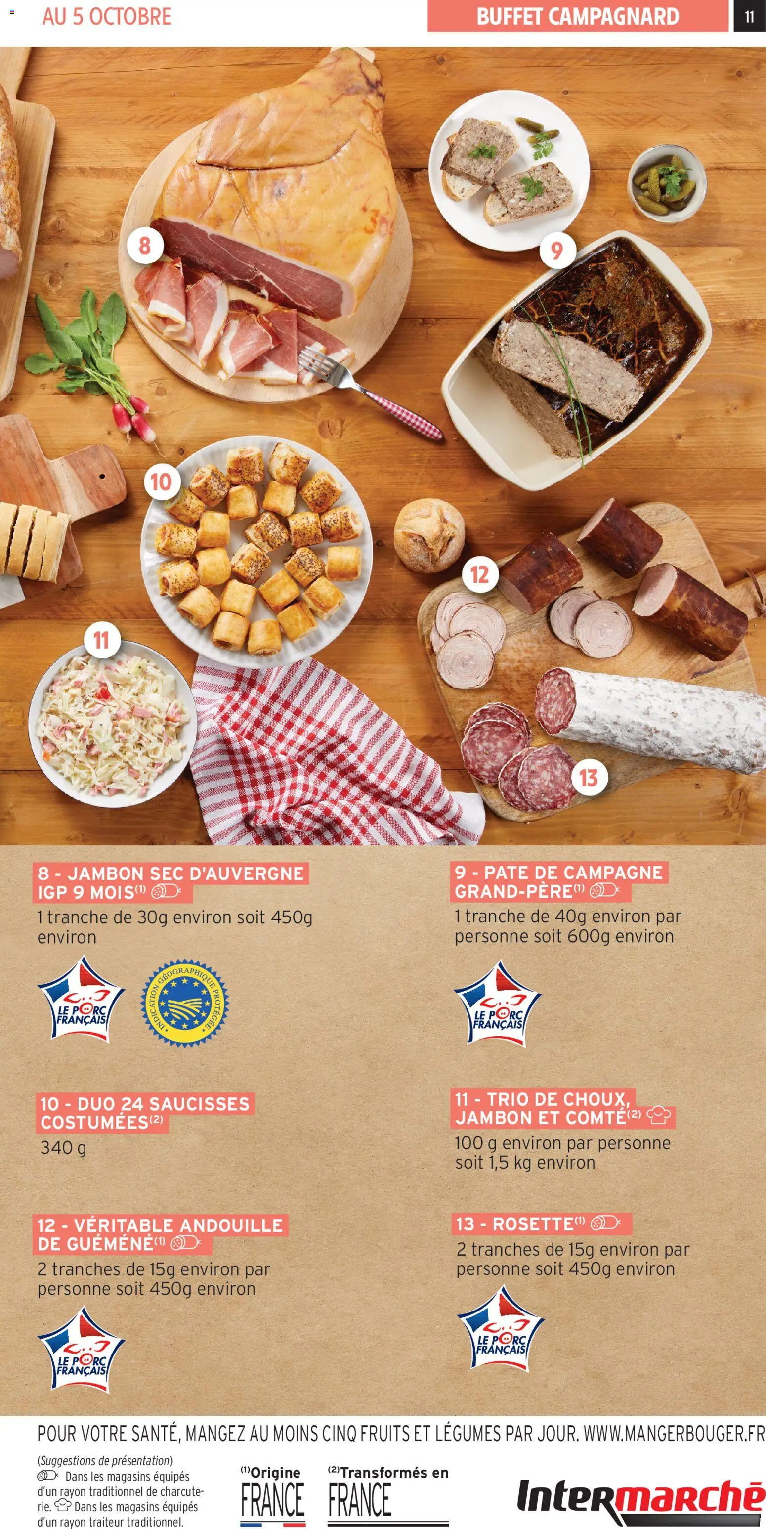 {H1} | Page: 11 | Produits: Buffet, Jambon, Porc