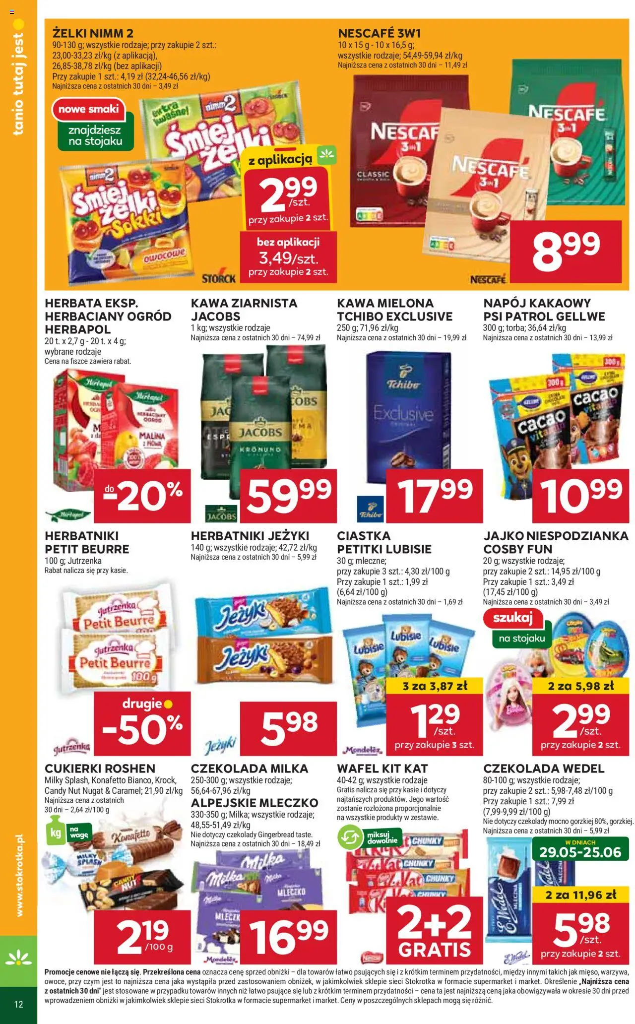 Stokrotka Gazetka od 29.05.2025 | Strona: 18 | Produkty: Stokrotka, Czekolada milka, Żelki, Czekolada