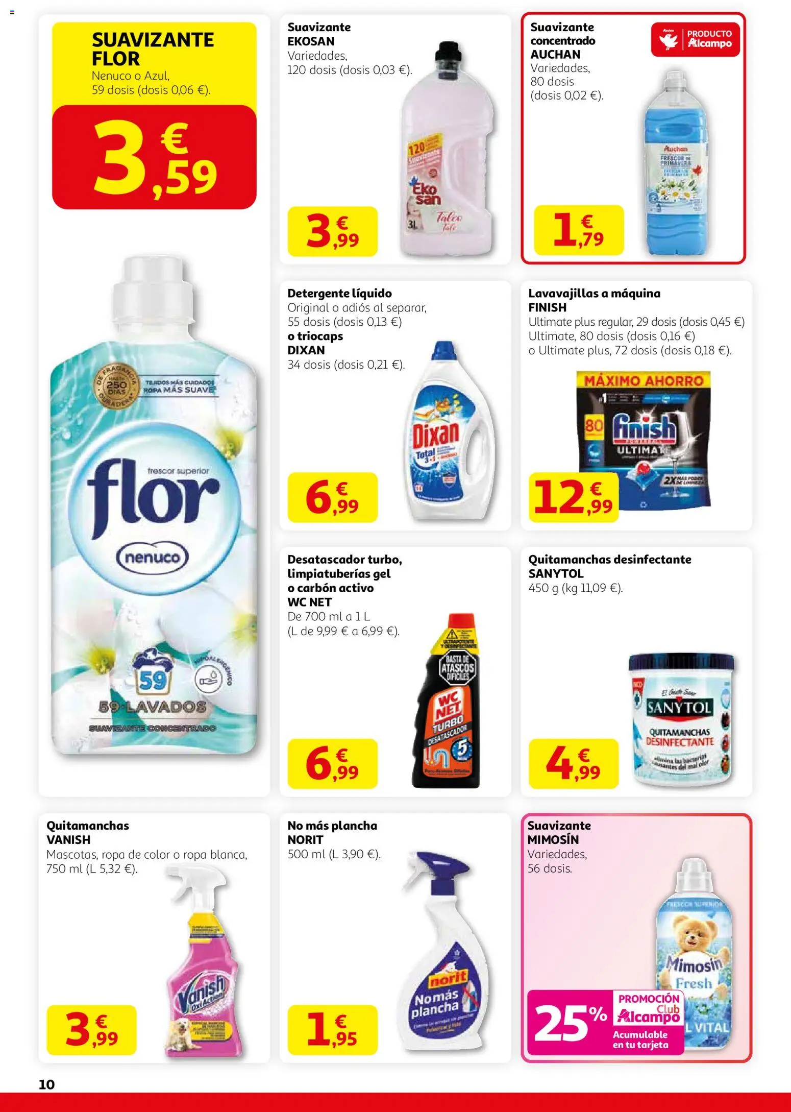 Alcampo - HP Catalán │ válido desde el 12.02.2026 | Página: 10 | Productos: Detergente, Detergente líquido, Suavizante, Plancha