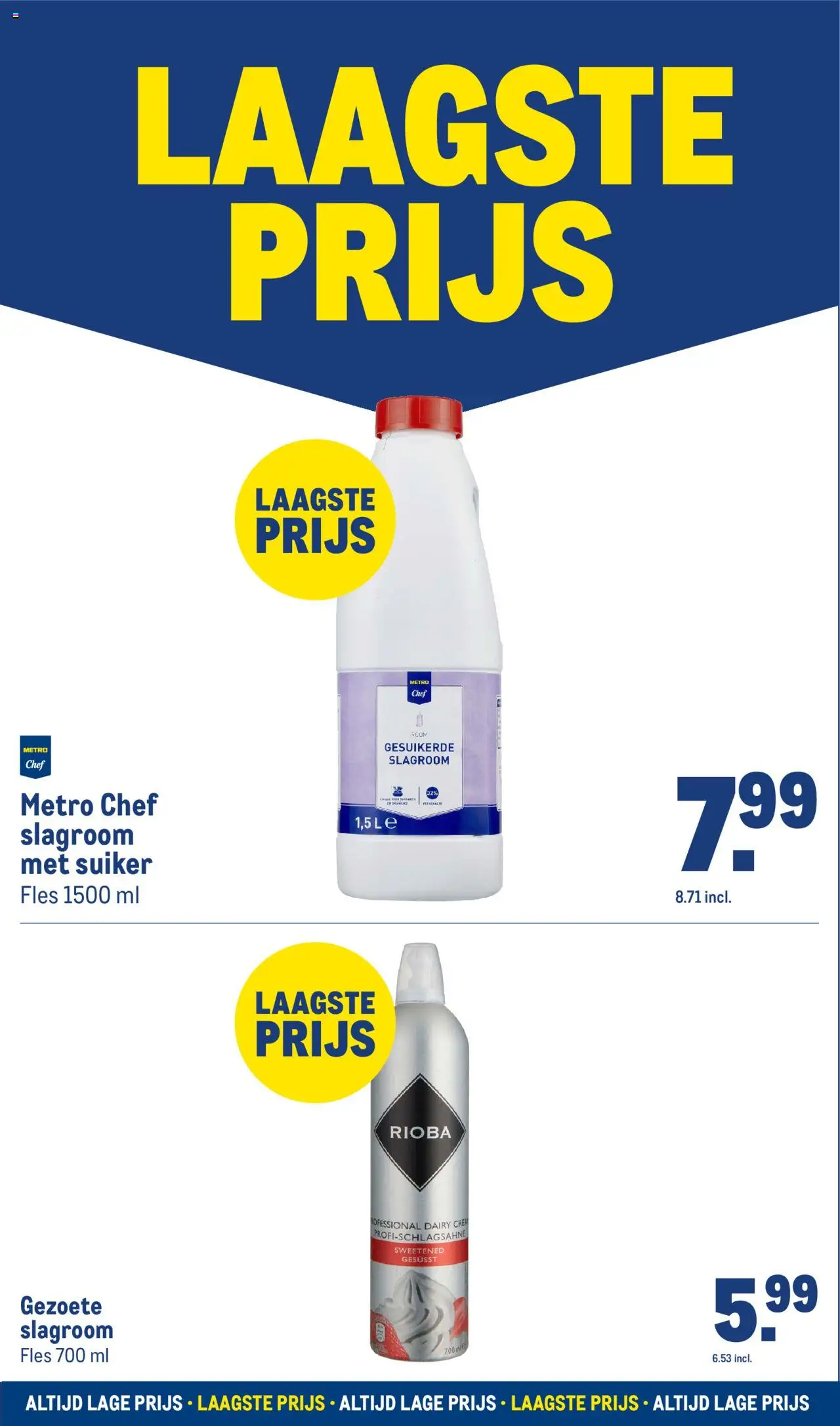  | Pagina: 14 | Producten: Waffelini, Fles, Slagroom