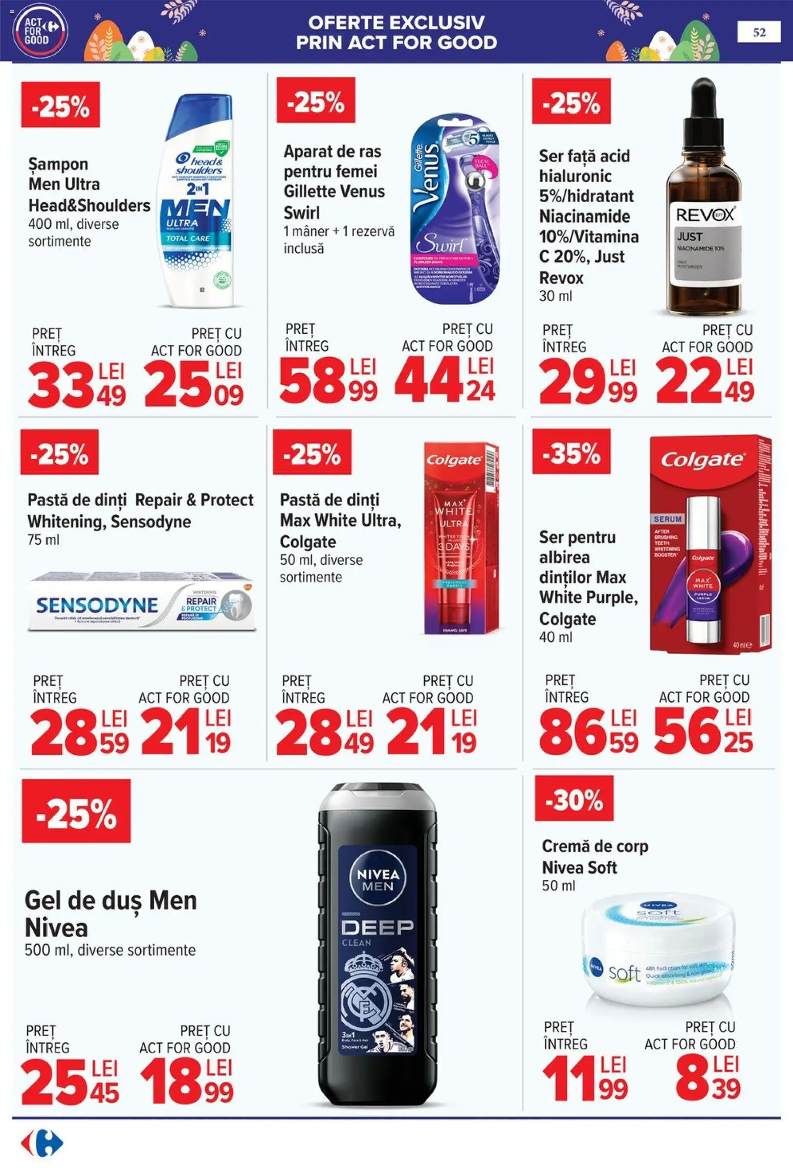 Noul catalog Carrefour – valabil de la 25.03.2026 | Pagină: 56 | Produse: Pomelo, Aparat De Ras, Cremă de corp, Gel de duș