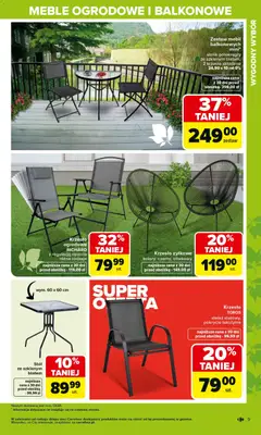 Pogląd oferty "Carrefour gazetka - Gdzie Kwitnie Życie" - ważna od 07.04.2026 | Strona: 9 | Produkty: Stół, Krzesło, Meble ogrodowe, Krzesło ogrodowe