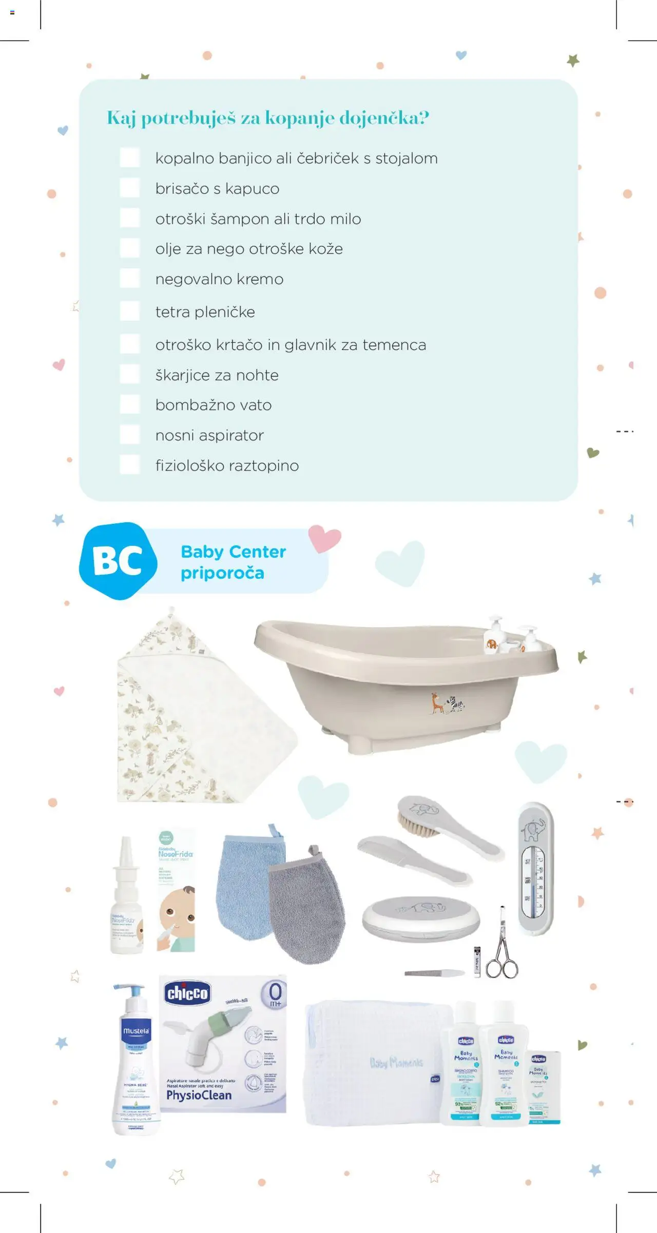 Baby center katalog nosečka │ velja od 01.07.2025 | Stran: 28 | Izdelki: Sampon, Glavnik, Olje, Milo