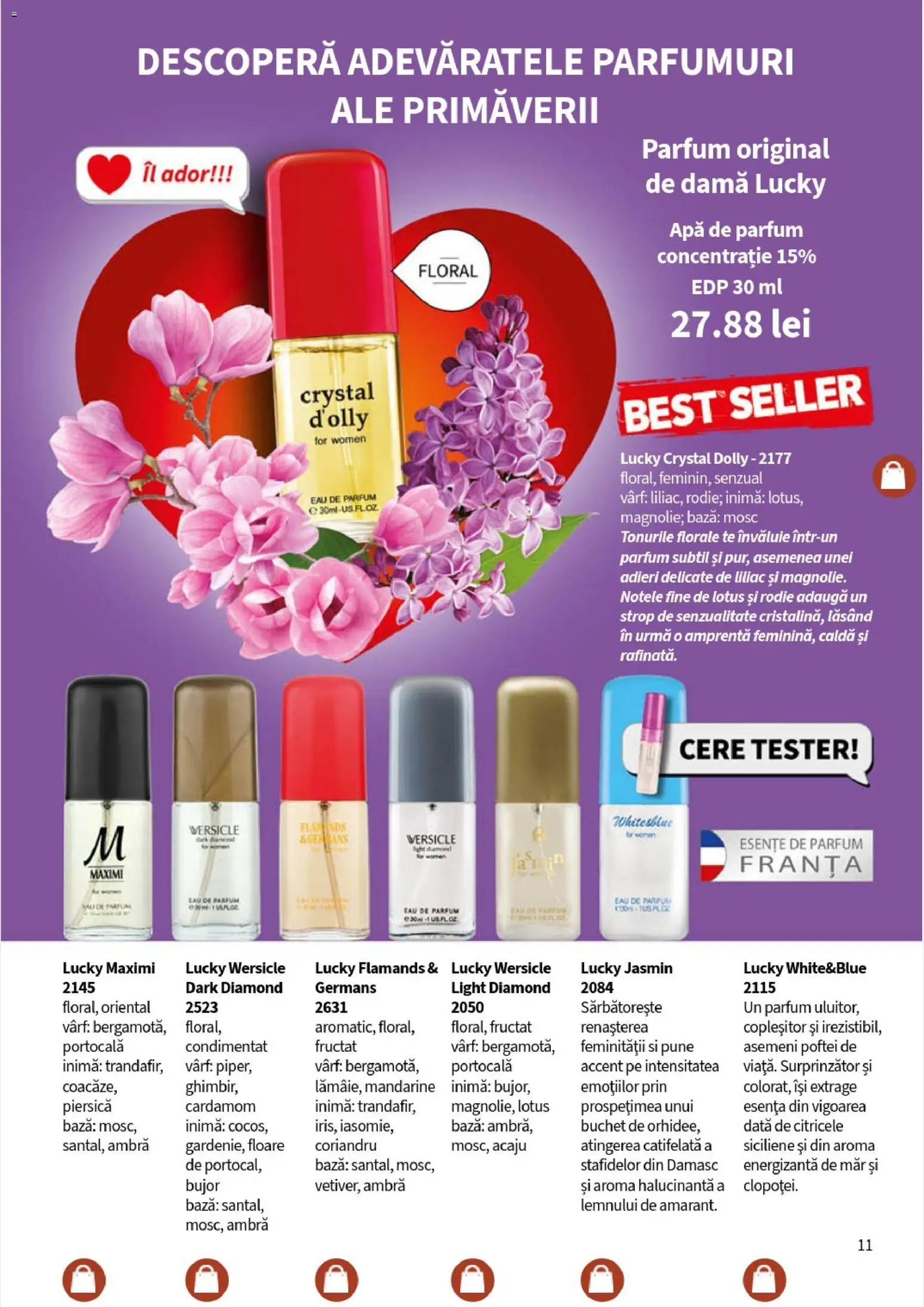 Noul catalog Lady’s – valabil de la 05.01.2026 | Pagină: 13 | Produse: Piersică, Apă de parfum, Parfum, Mandarine