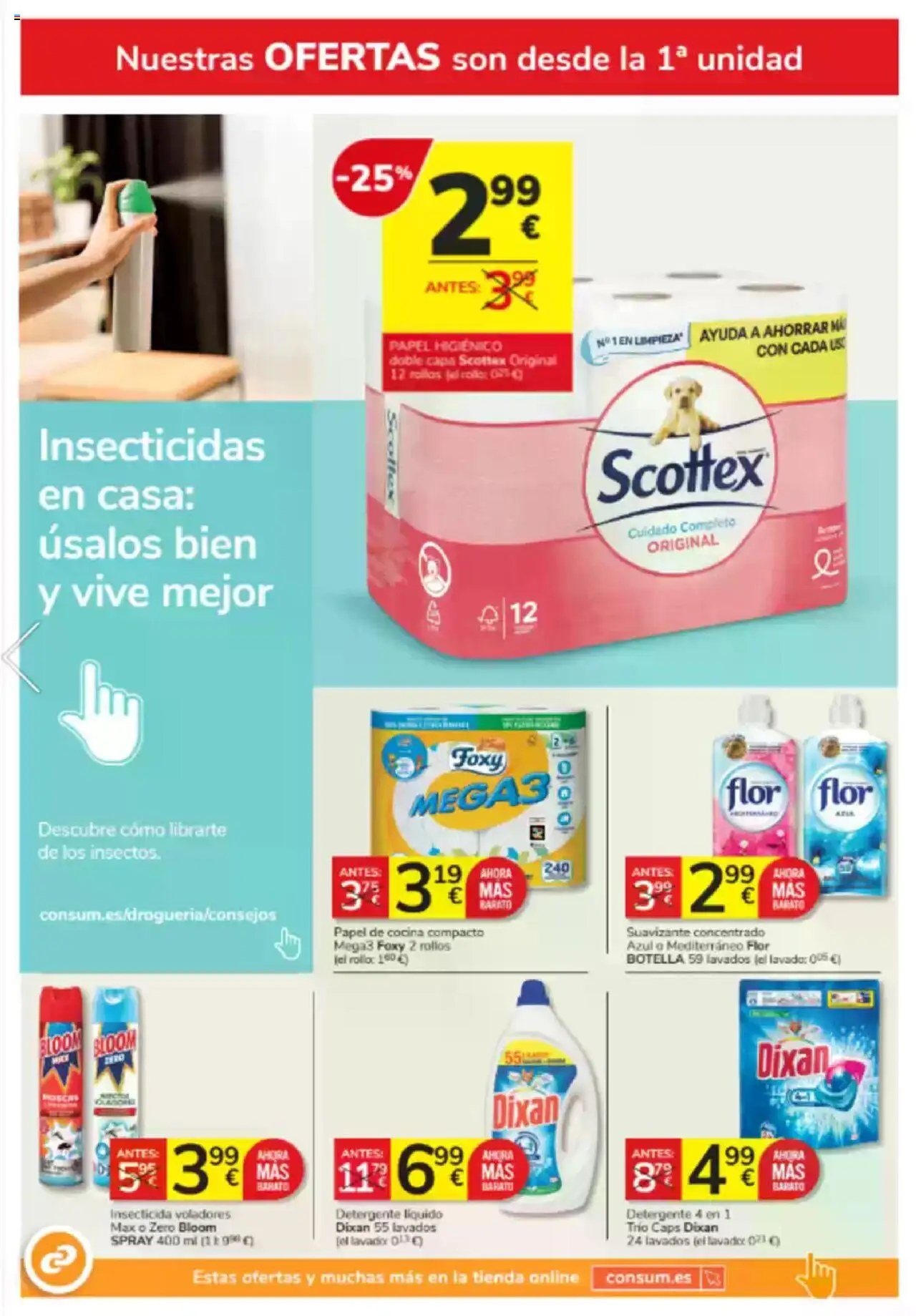 Consum folleto │ válido desde el 26.06.2025 | Página: 22 | Productos: Detergente, Papel higienico, Detergente líquido, Suavizante