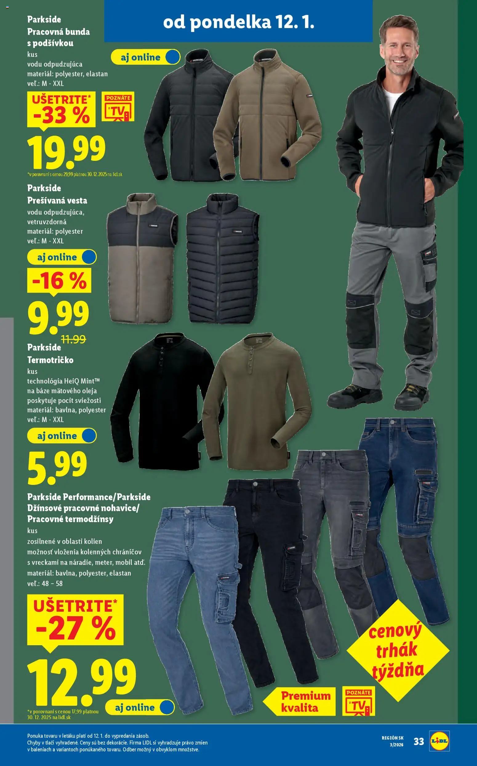 Nové Lidl akcie – leták je platný od 12.01.2026 | Strana: 39 | Produkty: Mobil, Parkside