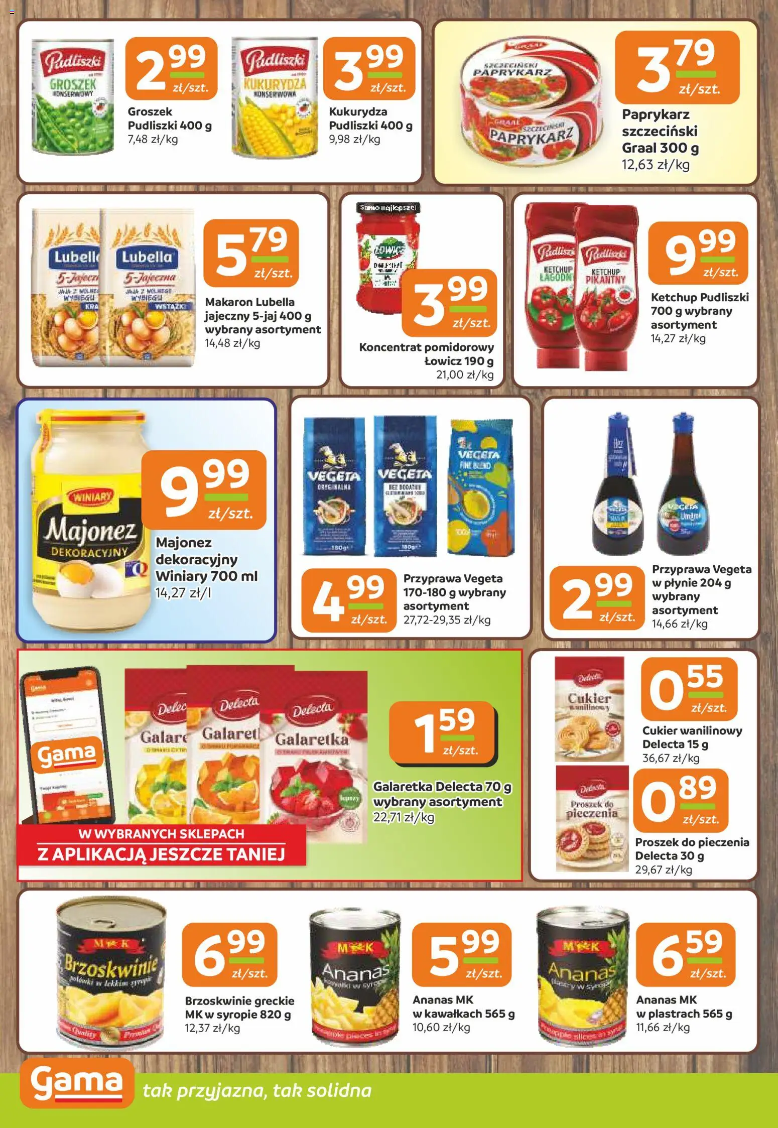 Gama Gazetka od 30.10.2025 | Strona: 8 | Produkty: Galaretka, Paprykarz szczeciński, Kukurydza, Makaron