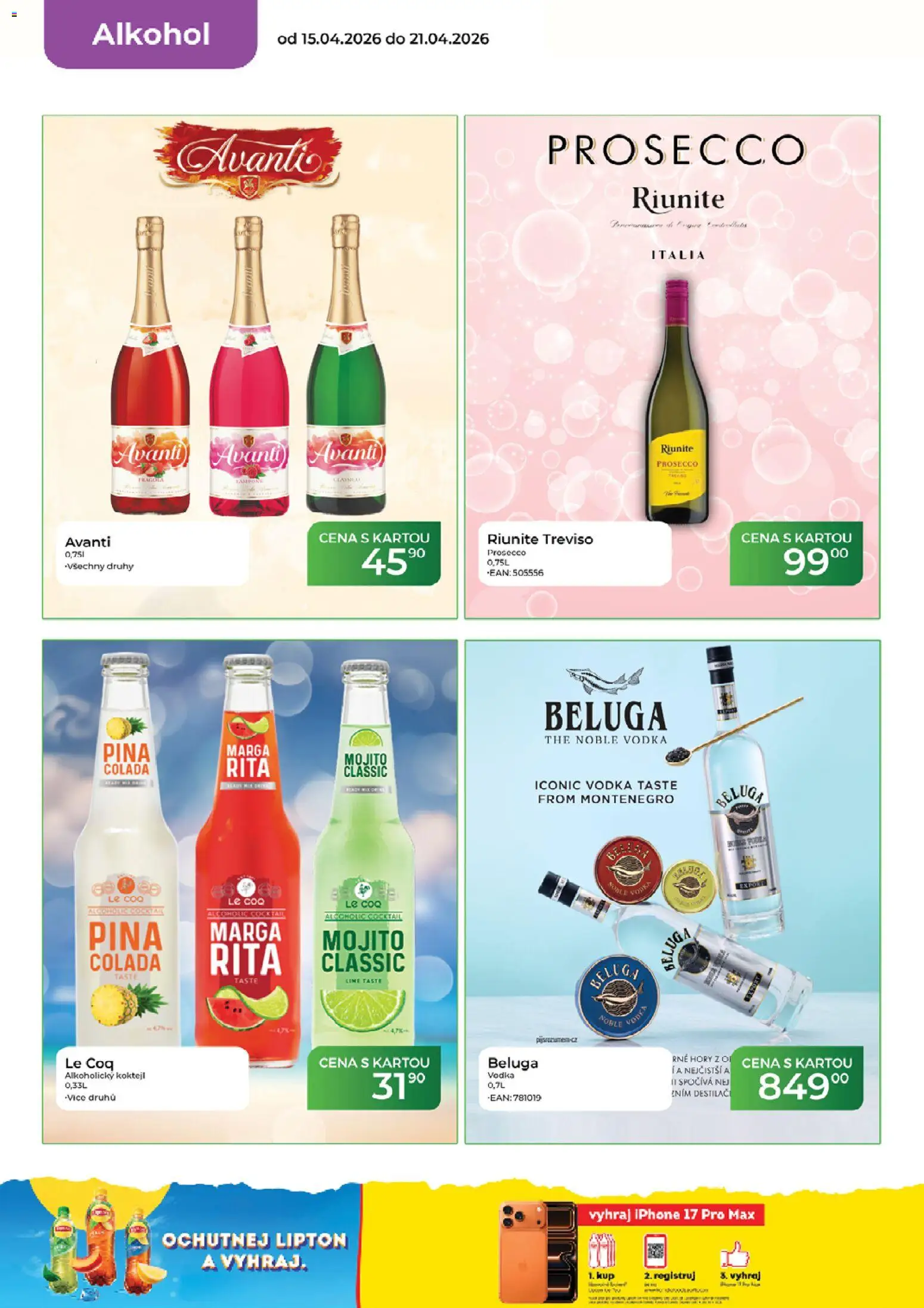 Tamda Foods leták od 15.04.2026 | Strana: 18 | Produkty: Prosecco, Vodka, Mojito, Avanti