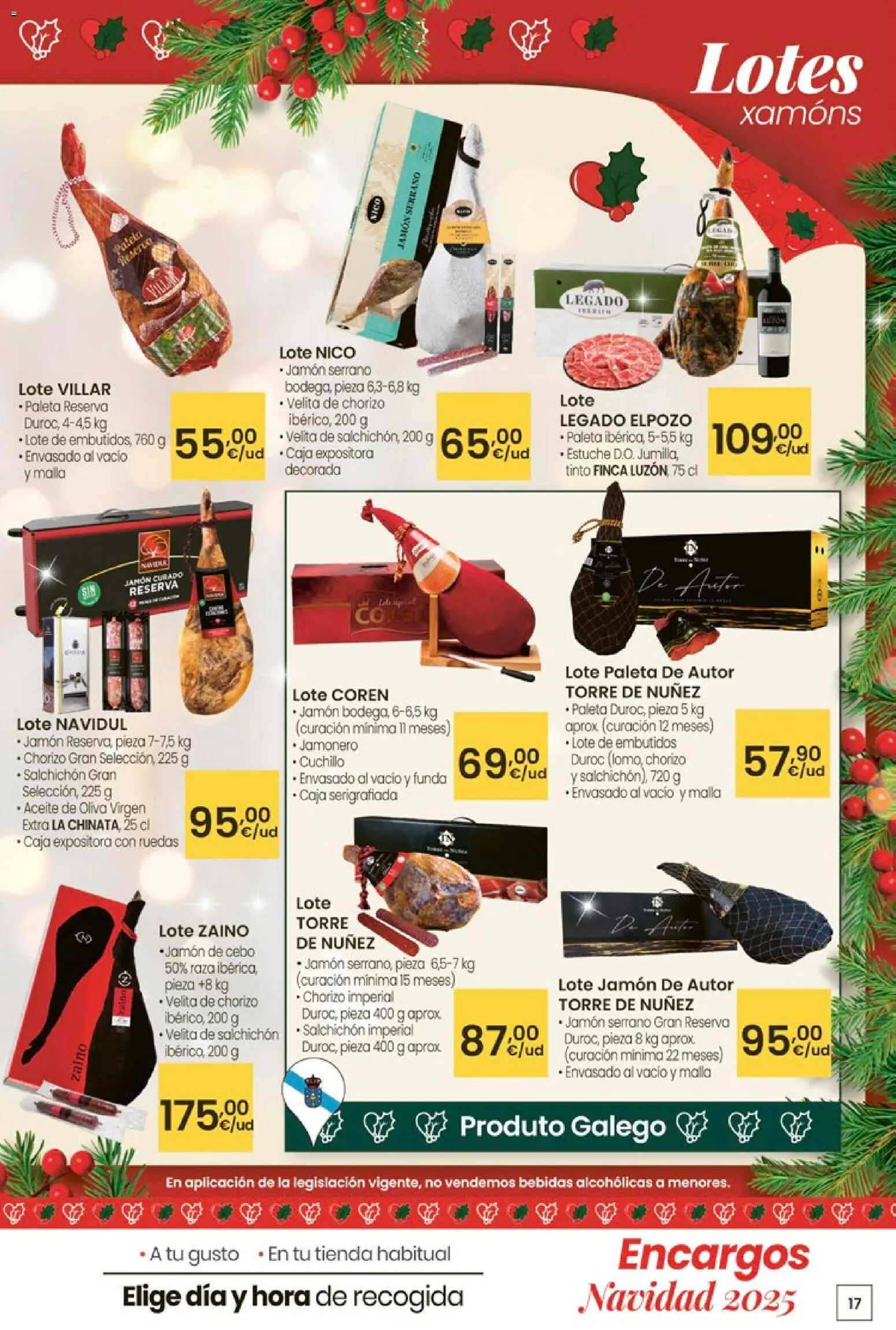 Eroski - Navidad  │ válido desde el 18.12.2025 | Página: 17 | Productos: Aceite, Jamón, Aceite de oliva, Νυχτικό