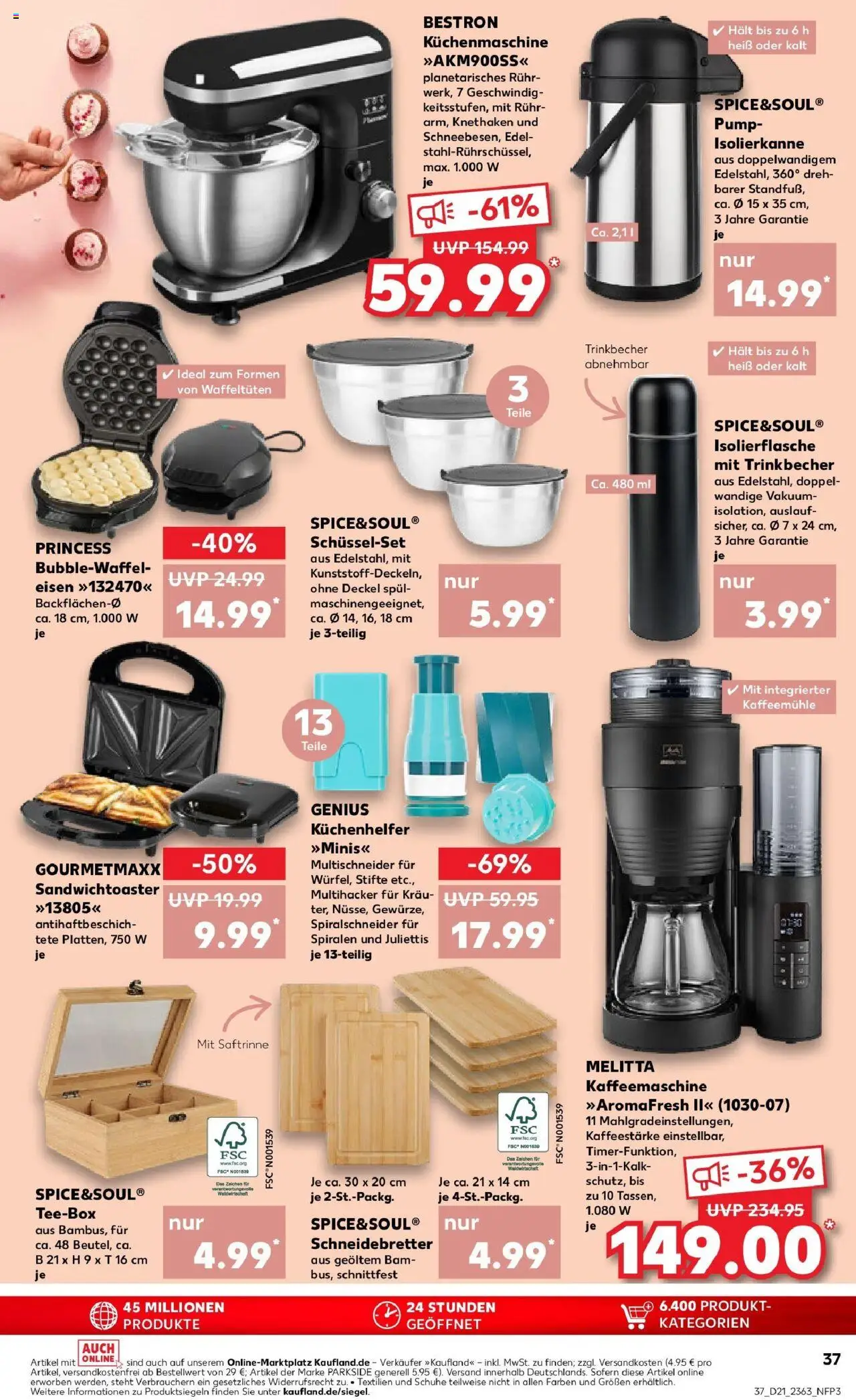 Kaufland prospekt Bad Kreuznach	 - gültig ab dem 22.05.2025 | Seite: 37 | Produkte: Melitta, Kaffeemaschine, Toaster, Box