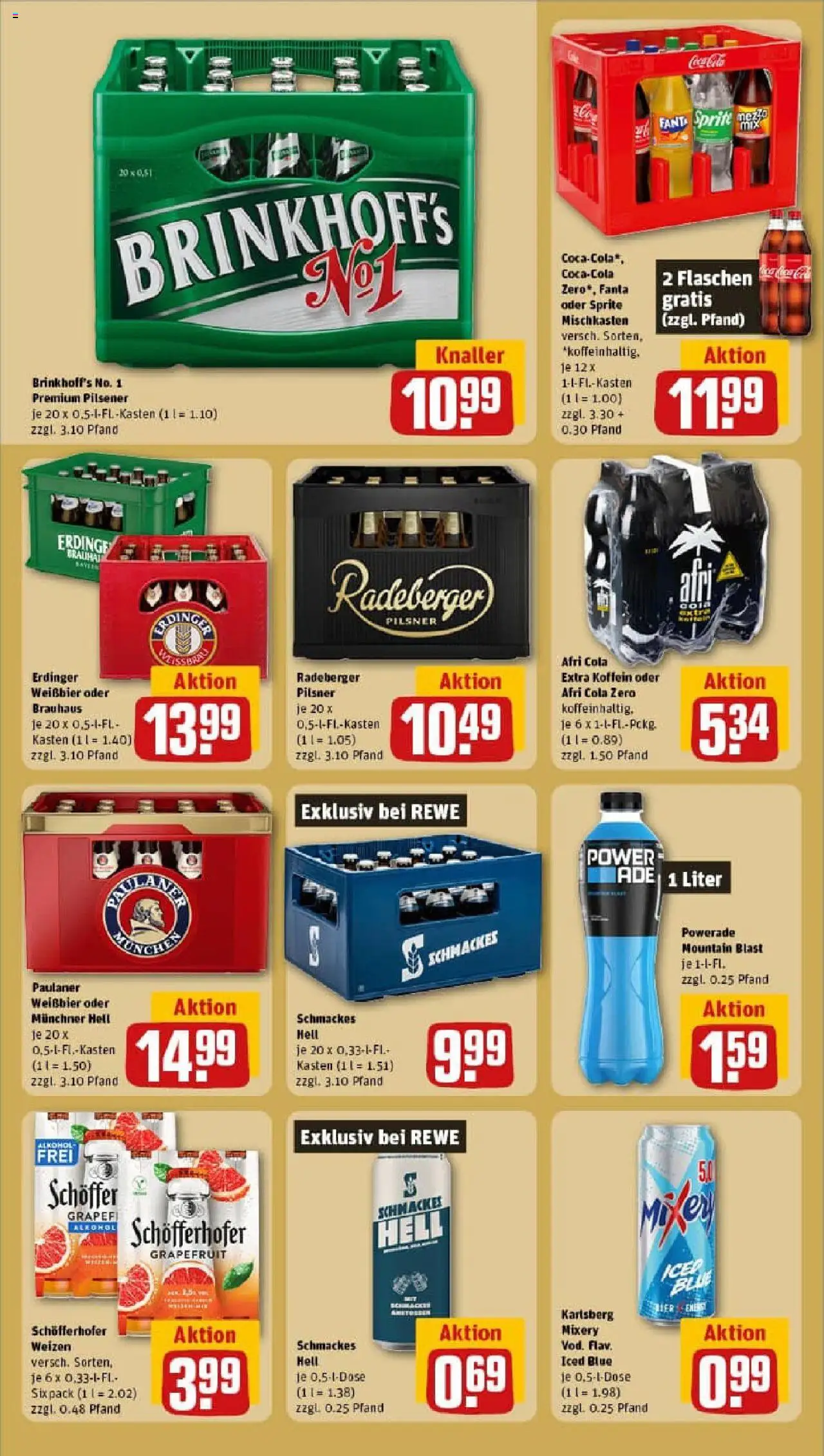 Rewe prospekt Münster	 – gültig ab 13.10.2025 | Seite: 14 | Produkte: Sprite, Grapefruit, Powerade, Radeberger pilsner