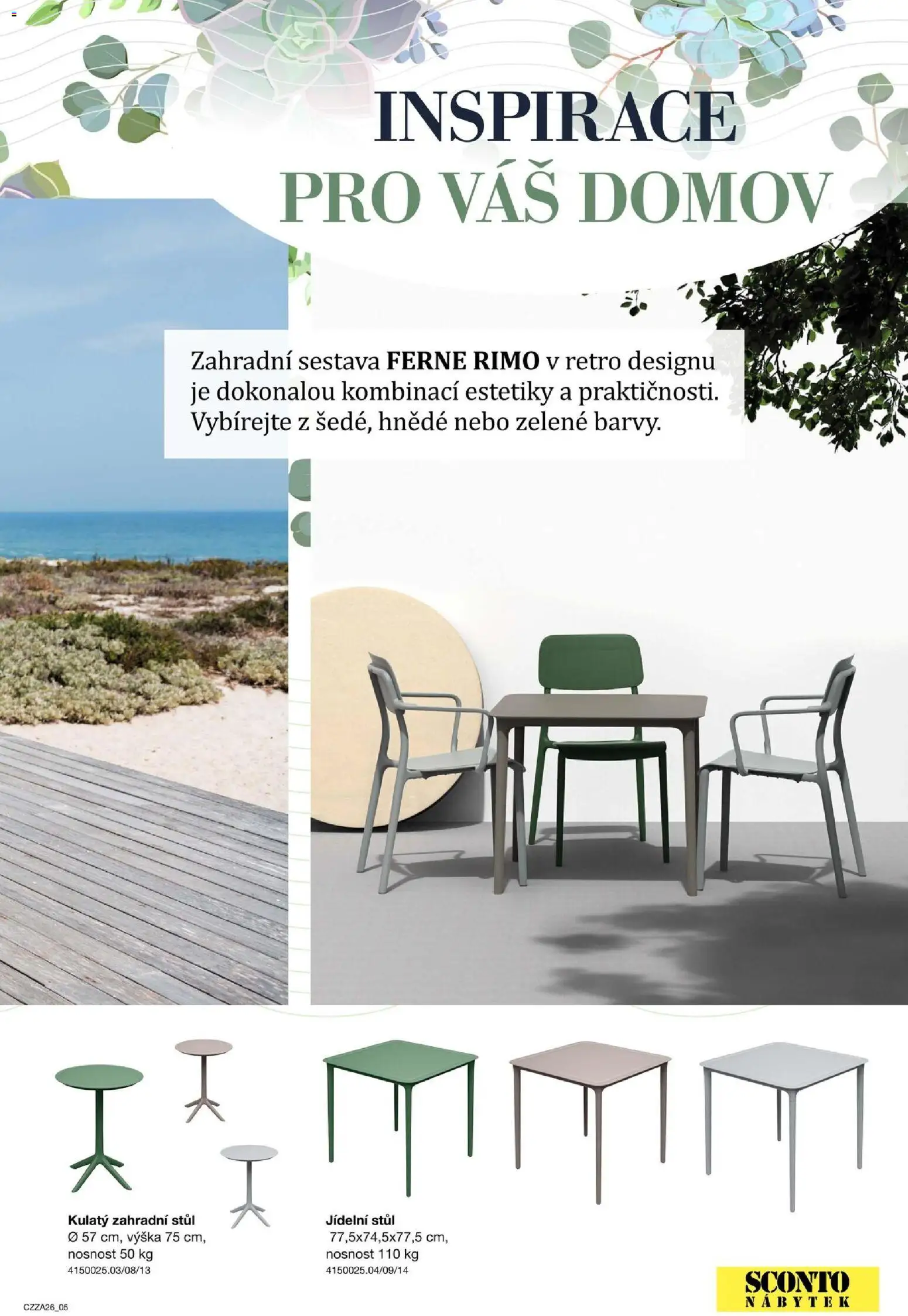 Sconto nábytek katalog - Zahradní speciál od 01.01.2026 | Strana: 5 | Produkty: Nábytek, Stůl
