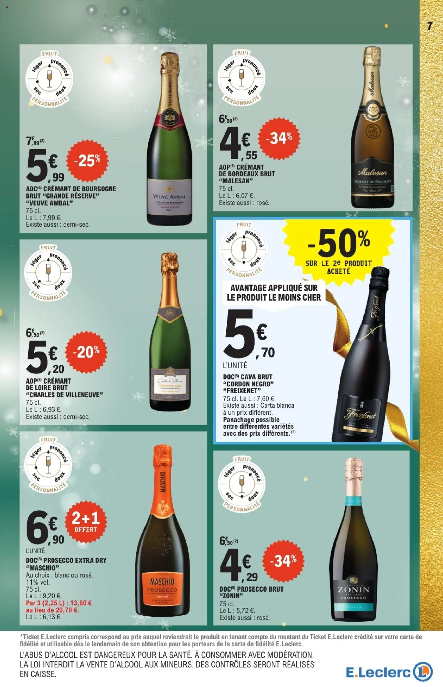 {H1} | Page: 7 | Produits: Crémant de bourgogne, Crémant, Prosecco, Freixenet