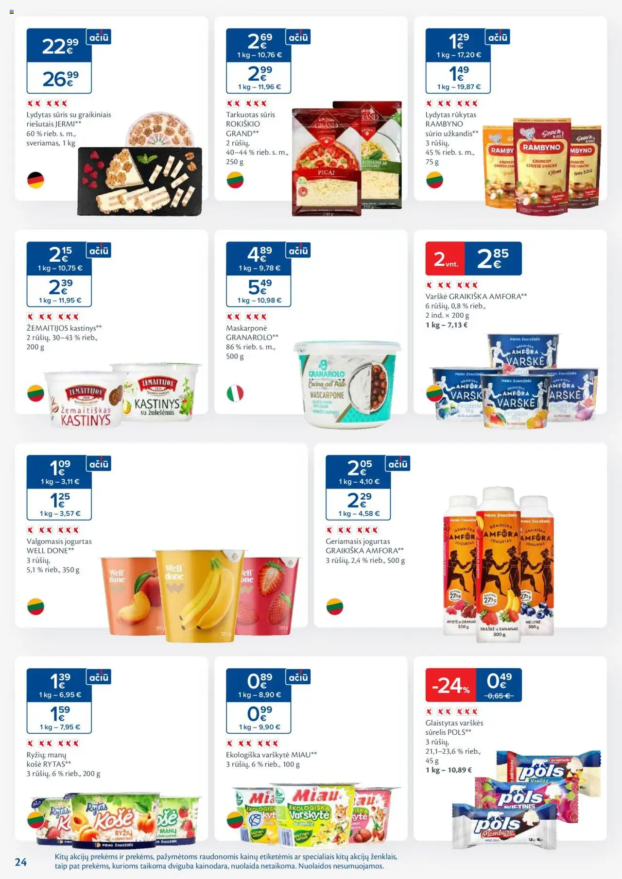 MAXIMA leidinys│galioja nuo 05.08.2025 | Puslapis: 24 | Prekių: Košė, Sūrelis, Varškė, Lydytas sūris