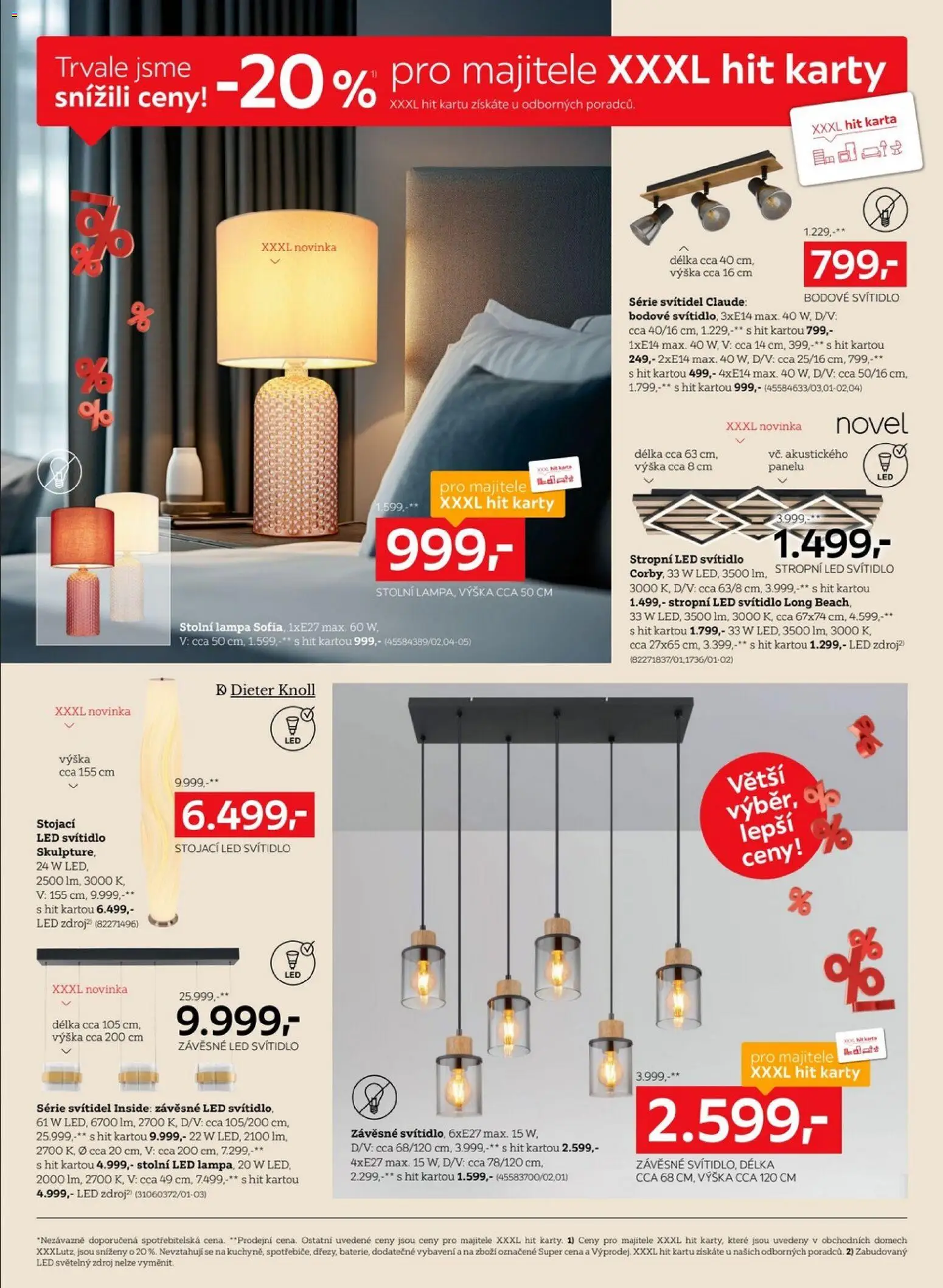 XXXLutz leták - XXXL výběr osvětlení a podlah od 27.10.2025 | Strana: 2 | Produkty: Stolní lampa, Karty, Lampa, LED