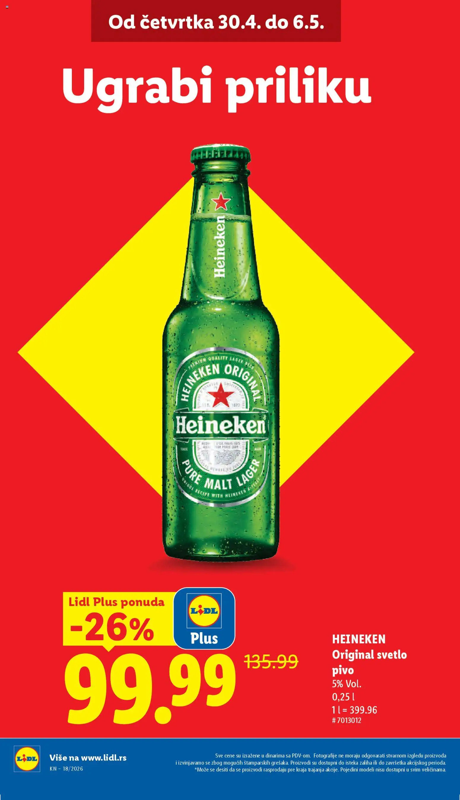 Lidl katalog - važi od 30.04.2026 | Strana: 10 | Proizvode: Heineken, Pivo