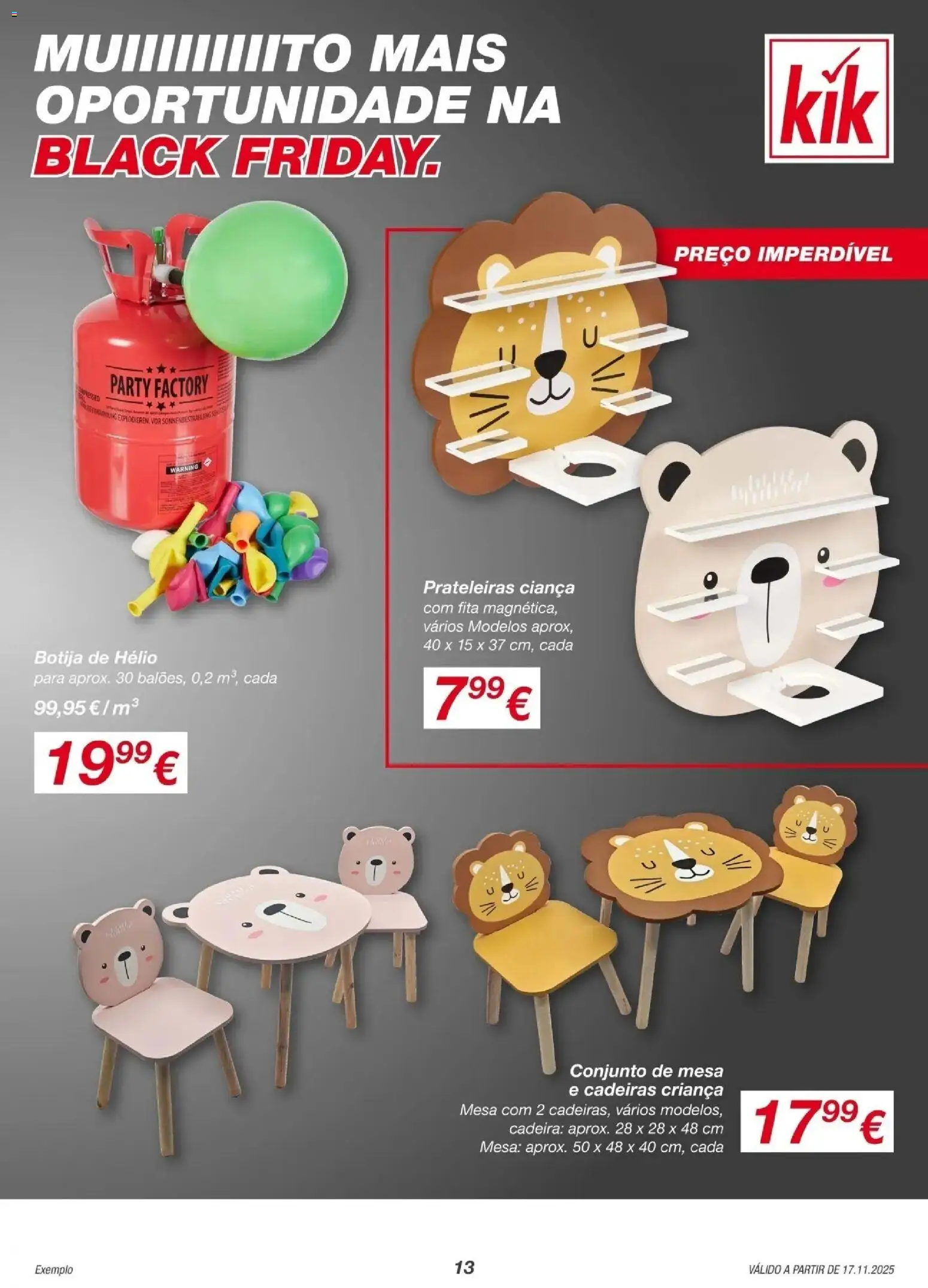 KIK - Black Friday │ válido de 17.11.2025 | Página: 13 | Produtos: Cadeiras, Mesa, Cadeira