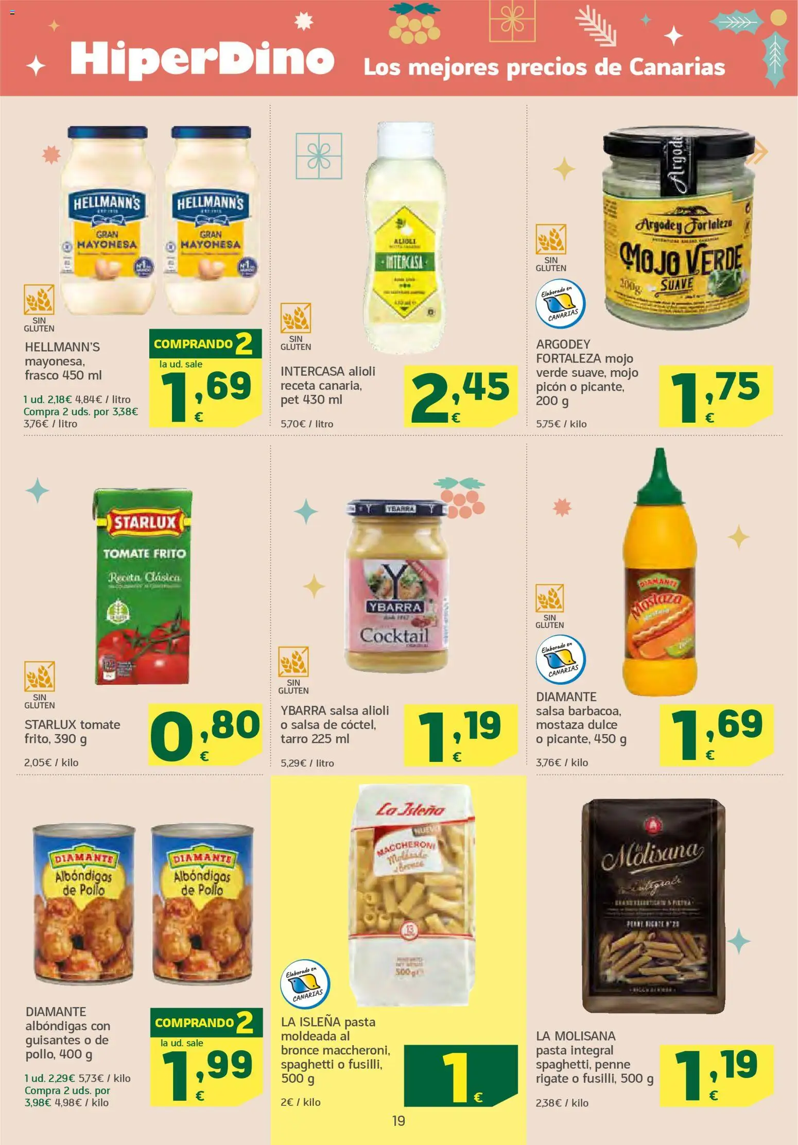 HiperDino folleto │ válido desde el 18.12.2025 | Página: 19 | Productos: Pasta, Οθόνη προβολής