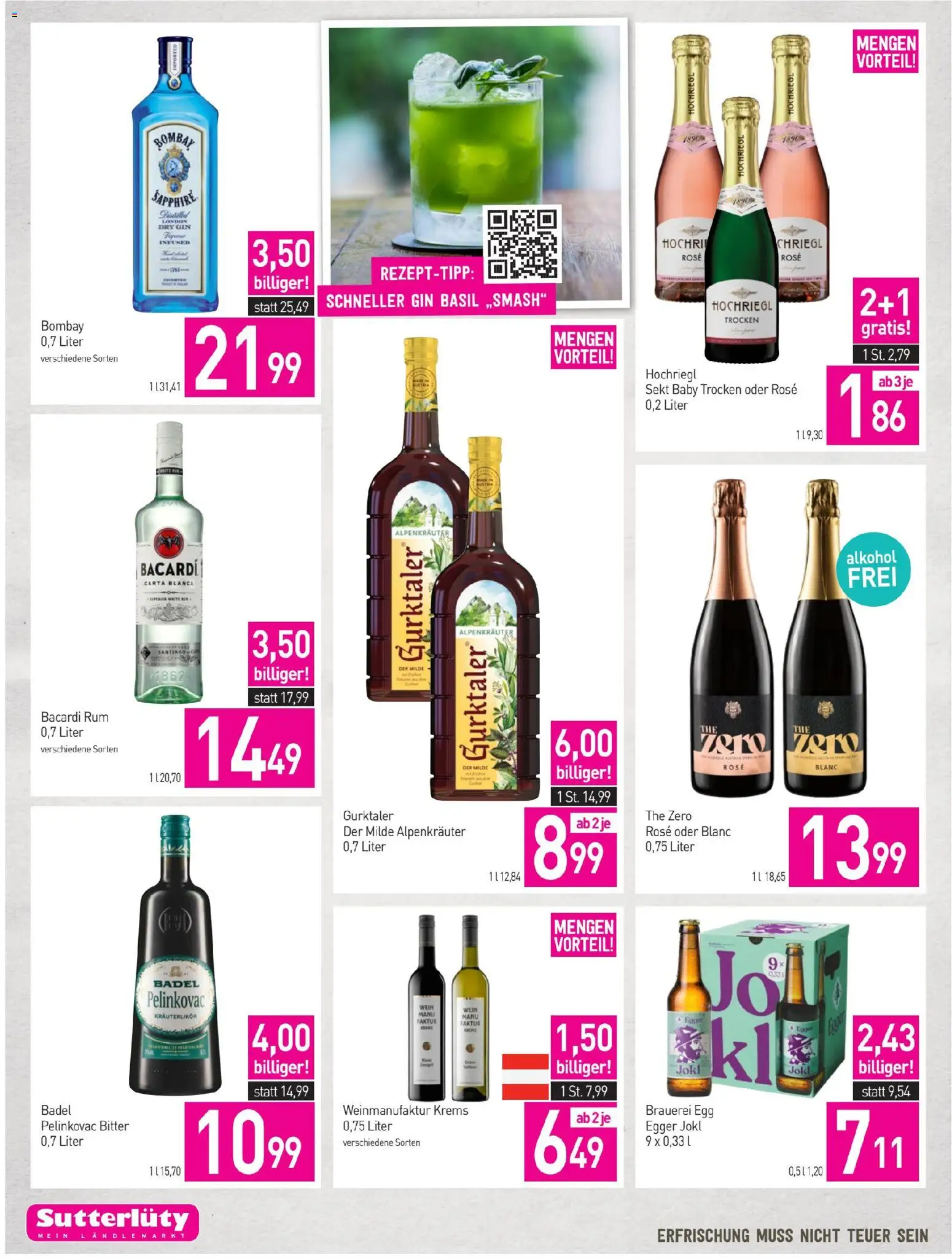 Sutterlüty Flugblatt gültig ab 20.11.2025 | Seite: 16 | Produkte: Gin, Wein