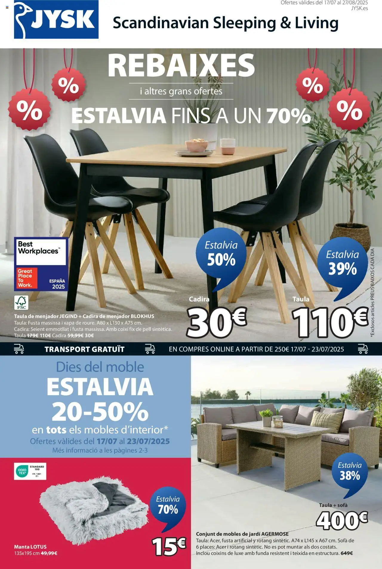 JYSK Grans ofertes │ válido desde el 17.07.2025 | Página: 1