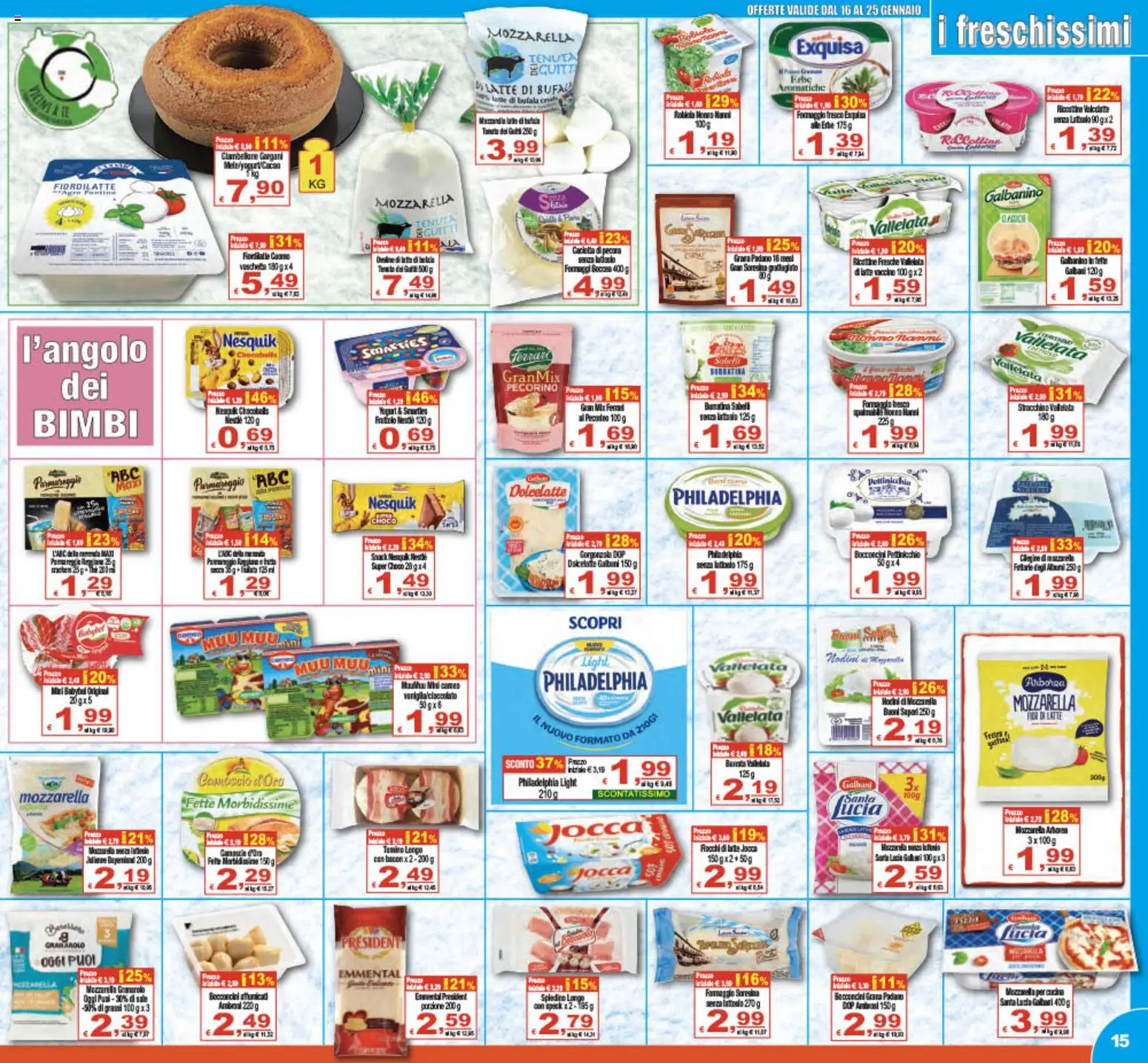 Volantino CTS del 16.01.2026 | Pagina: 15 | Prodotti: Sale, Gorgonzola, Pecorino, Emmental