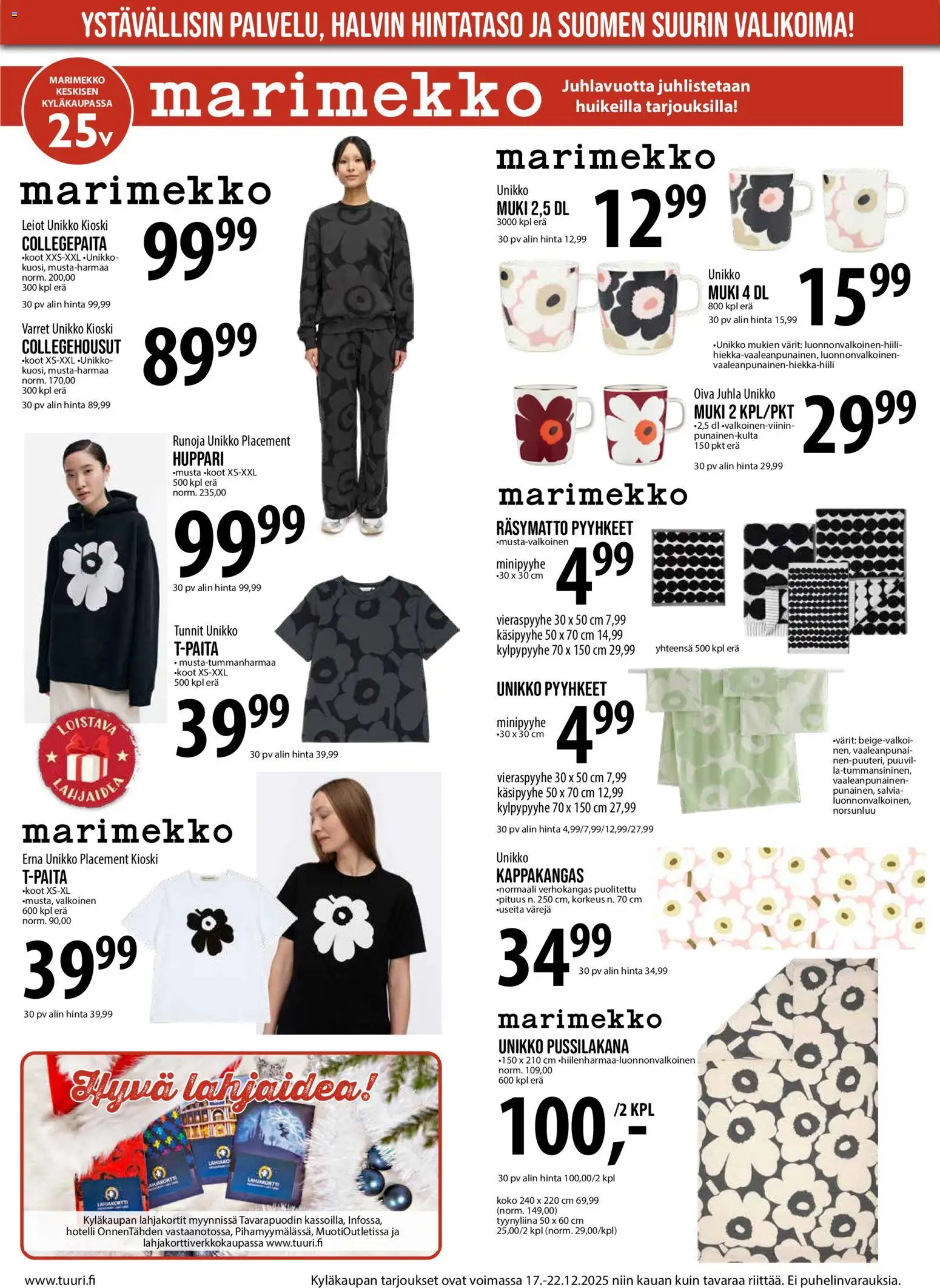 Tuuri tarjoukset – voimassa 17.12.2025 alkaen | Sivu: 6 | Tuotteet: Pyyhkeet, Muki, Huppari, Tyynyliina