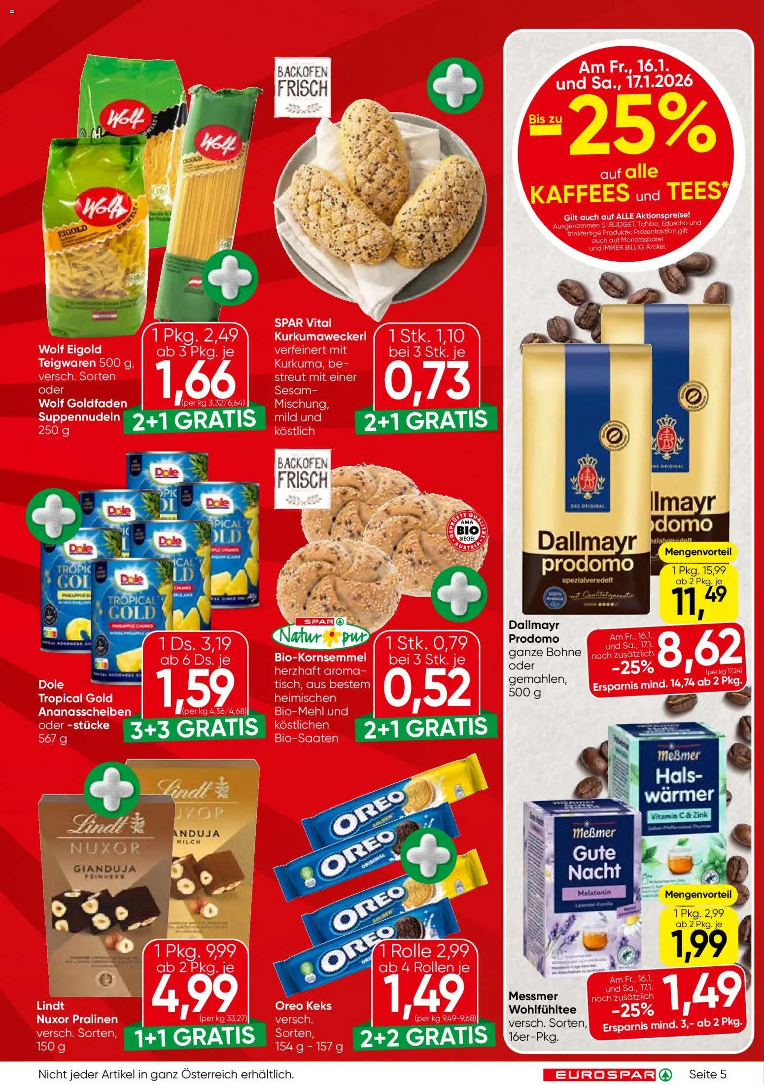 Eurospar Flugblatt - Kärnten gültig ab 15.01.2026 | Seite: 5 | Produkte: Milch